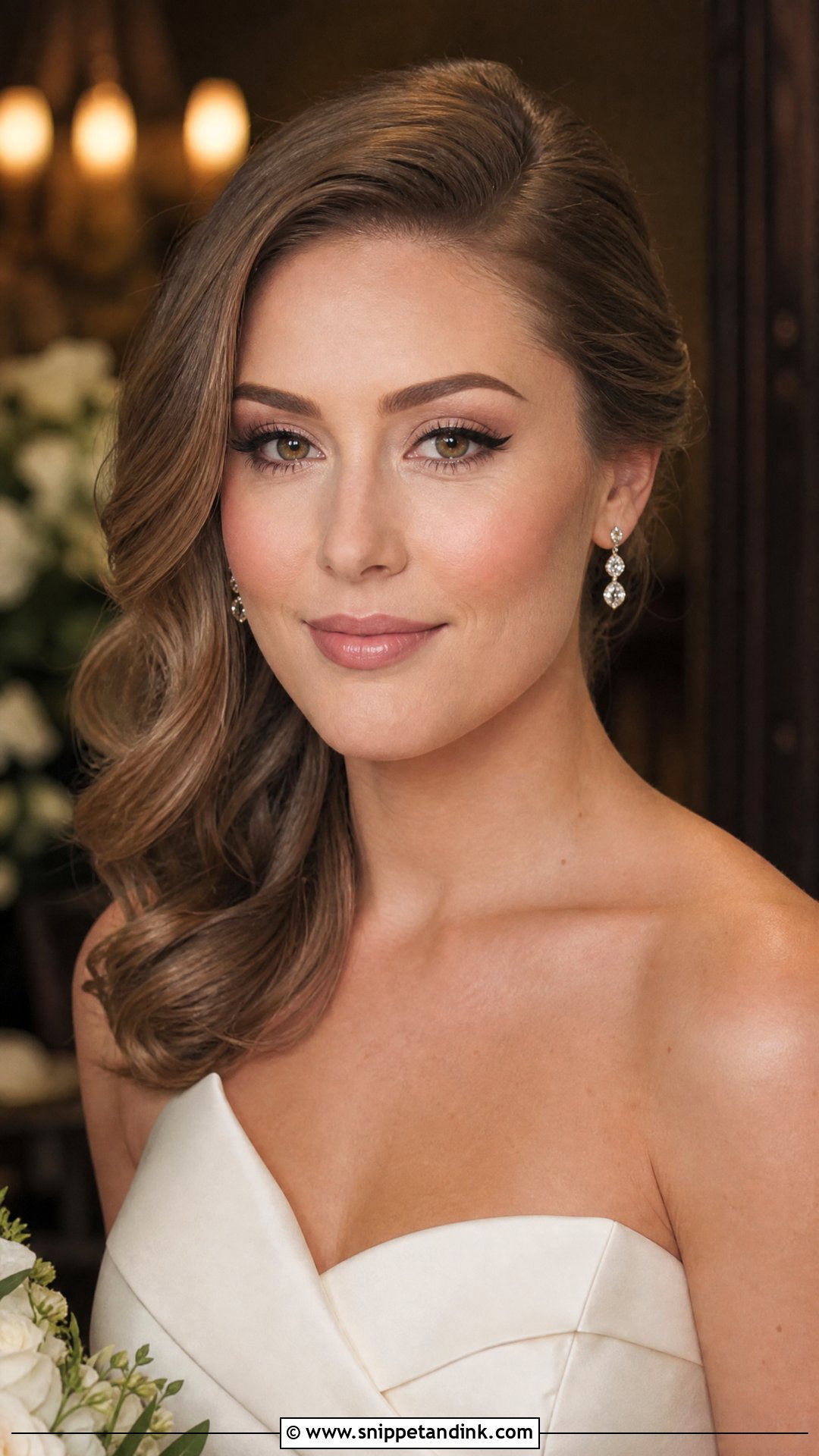 Neutral Bridal Makeup With Winged Liner - Snippet and Ink - 25 Neutral Bridal Makeup Ideas