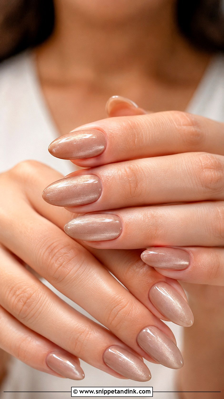 Neutral Cat Eye Bridesmaid Nails - Snippet and Ink - 30 Wedding Nails for Bridesmaids