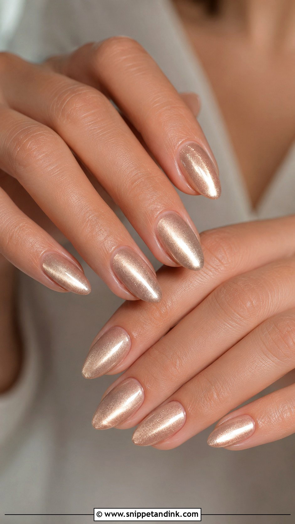 Neutral Cat Eye Wedding Nails - Snippet and Ink - 20 Neutral Nails for Wedding