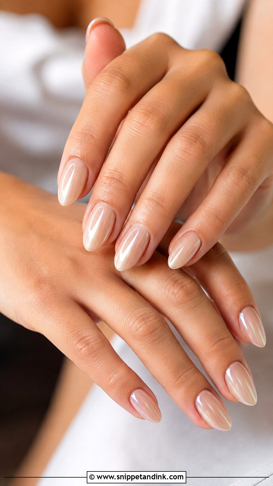 Neutral Chrome Bridesmaid Nails - Snippet and Ink - 30 Neutral Bridesmaid Wedding Nails