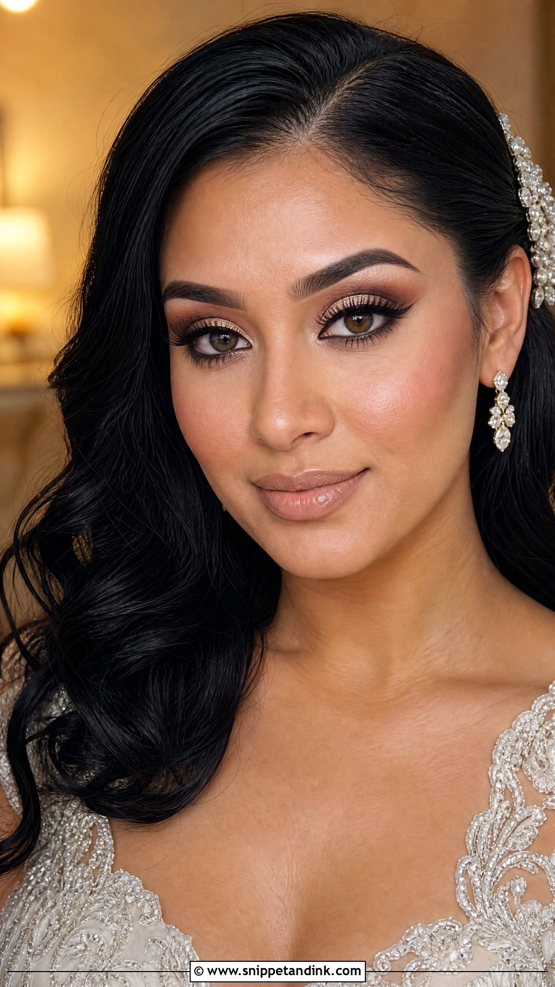 Neutral Cut Crease Wedding Makeup for Brown Eyes - Snippet and Ink - 20 Neutral Wedding Makeup for Brown Eyes