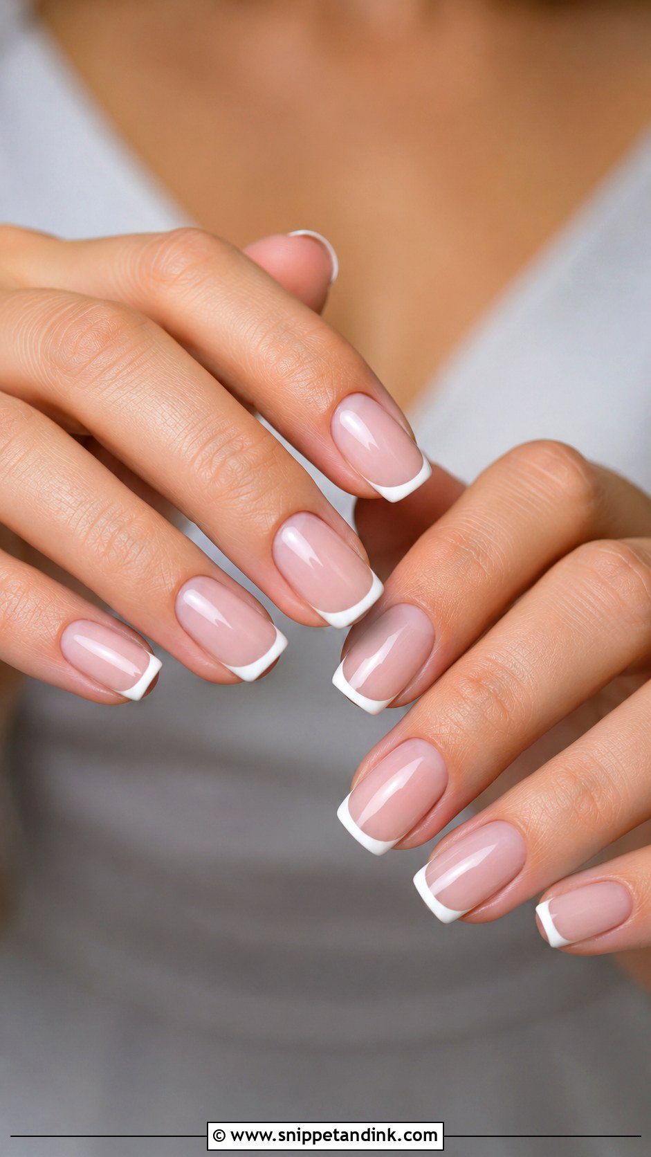 Neutral French Tip Wedding Nails - Snippet and Ink - 20 Neutral Wedding Nails for Bride
