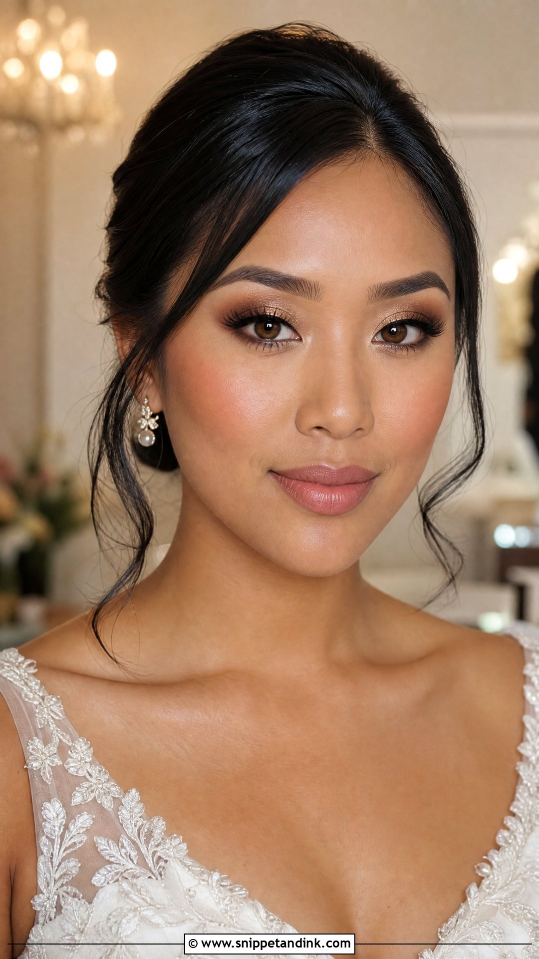 Neutral Full Glam Wedding Makeup for Brown Eyes - Snippet and Ink - 20 Neutral Wedding Makeup for Brown Eyes