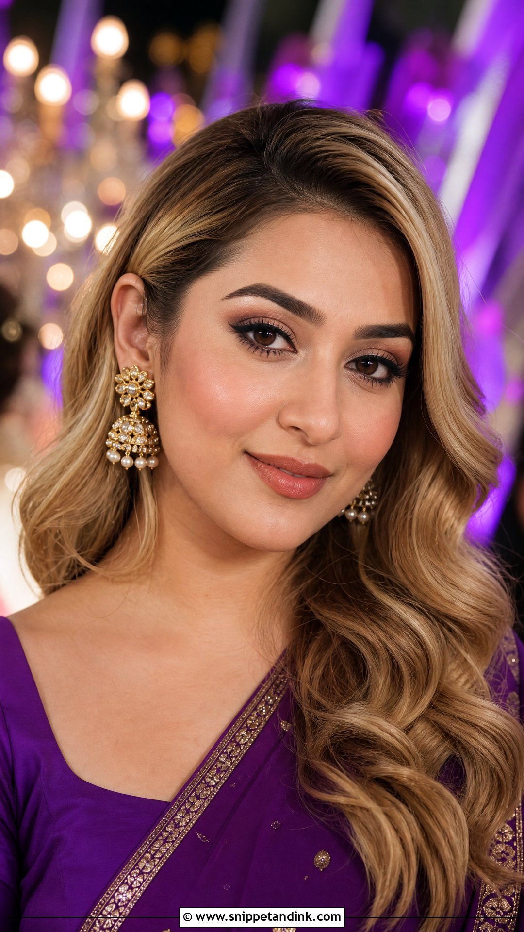 Neutral Glam Indian Wedding Makeup - Snippet and Ink - 25 Party Makeup for Indian Wedding Ideas