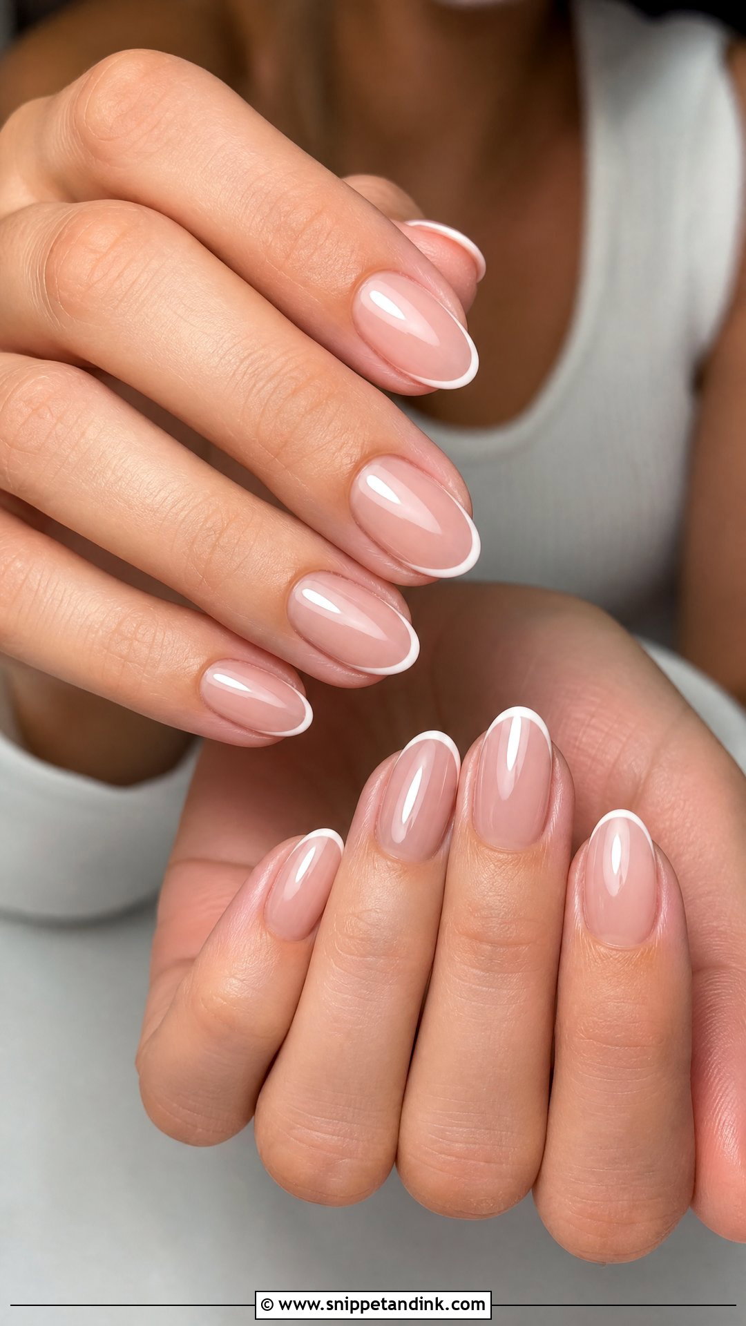 Neutral Micro French Wedding Nails - Snippet and Ink - 25 Neutral Wedding Nails