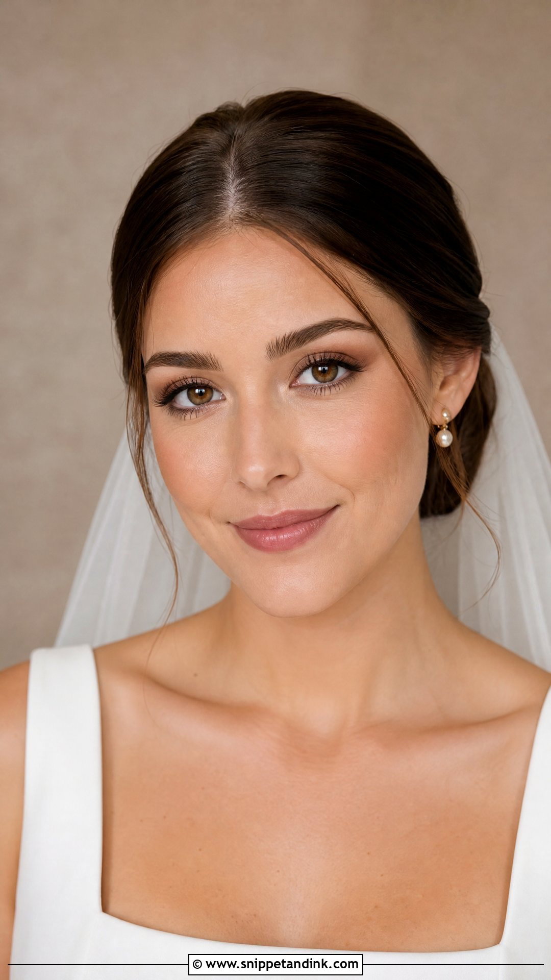 Neutral Monochrome Wedding Makeup for Brown Eyes - Snippet and Ink - 20 Neutral Wedding Makeup for Brown Eyes