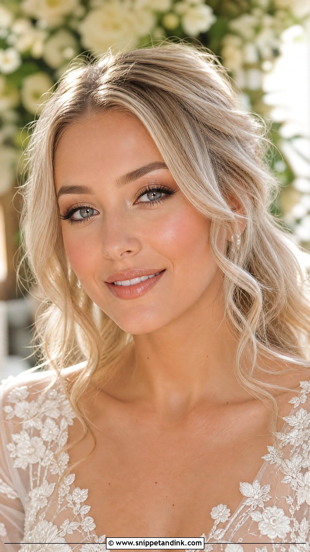 Neutral Wedding Makeup With Glowing Highlight - Snippet and Ink - 25 Neutral Wedding Makeup Ideas
