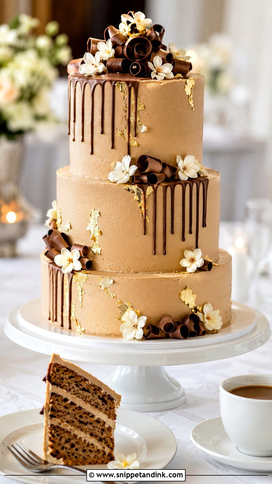 New Orleans Wedding Cake With Chicory Coffee Buttercream - Snippet and Ink - 25 New Orleans Wedding Cake Ideas
