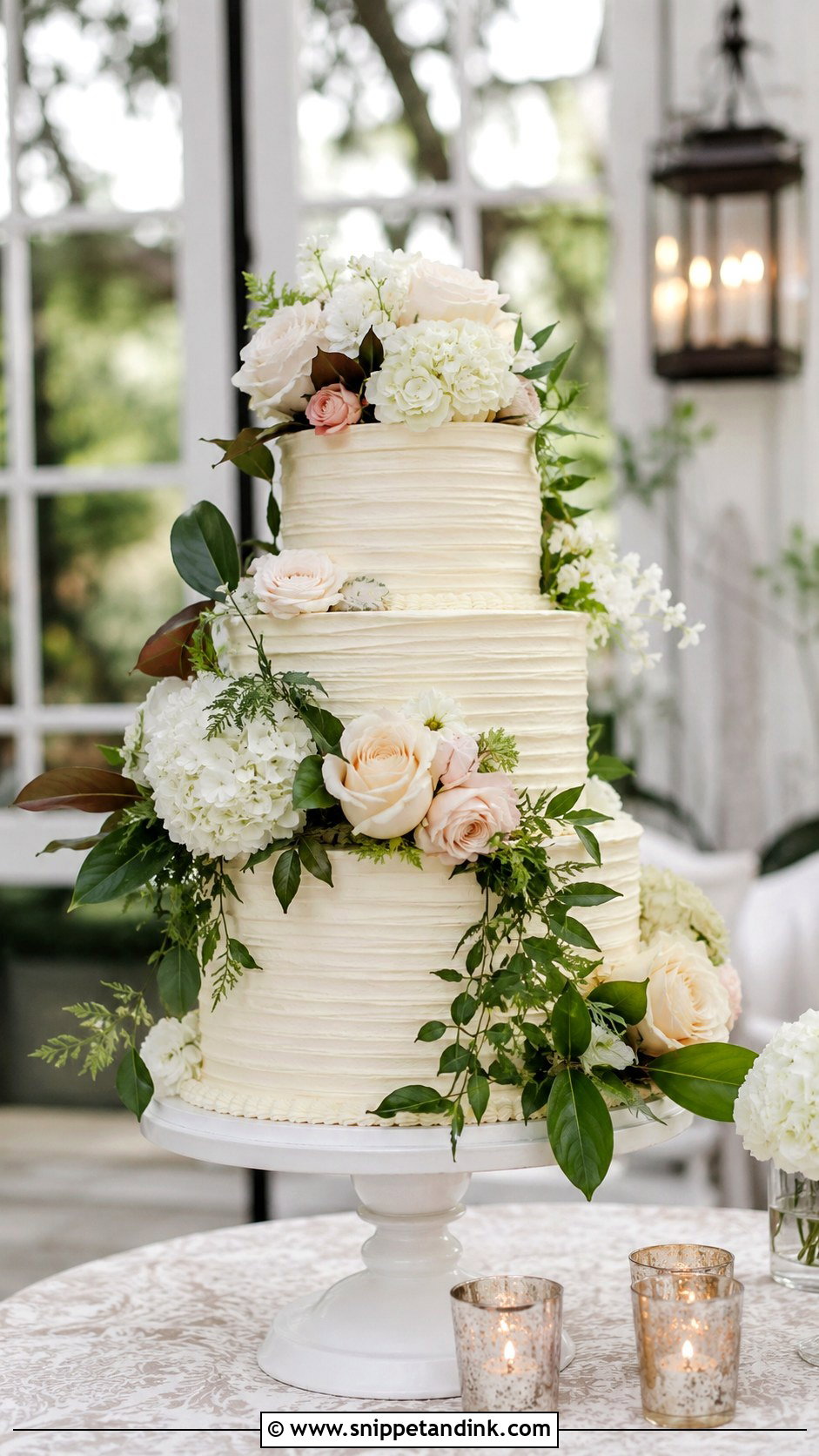 New Orleans Wedding Cake With Garden District Flowers - Snippet and Ink - 25 New Orleans Wedding Cake Ideas