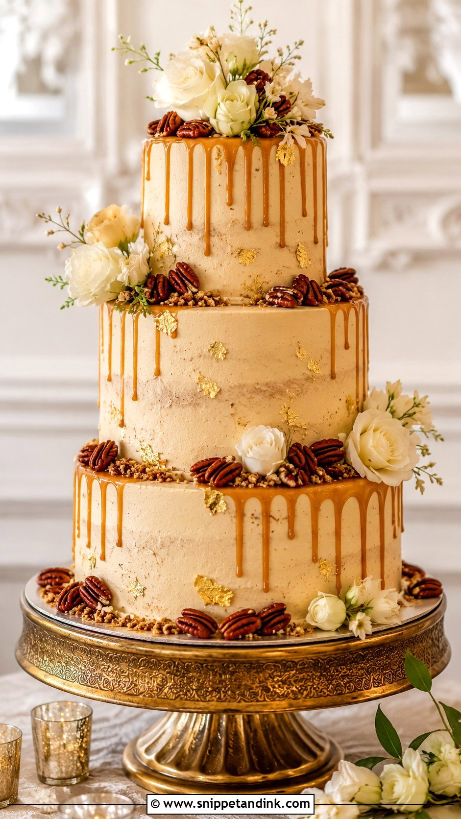New Orleans Wedding Cake With Praline Buttercream - Snippet and Ink - 25 New Orleans Wedding Cake Ideas