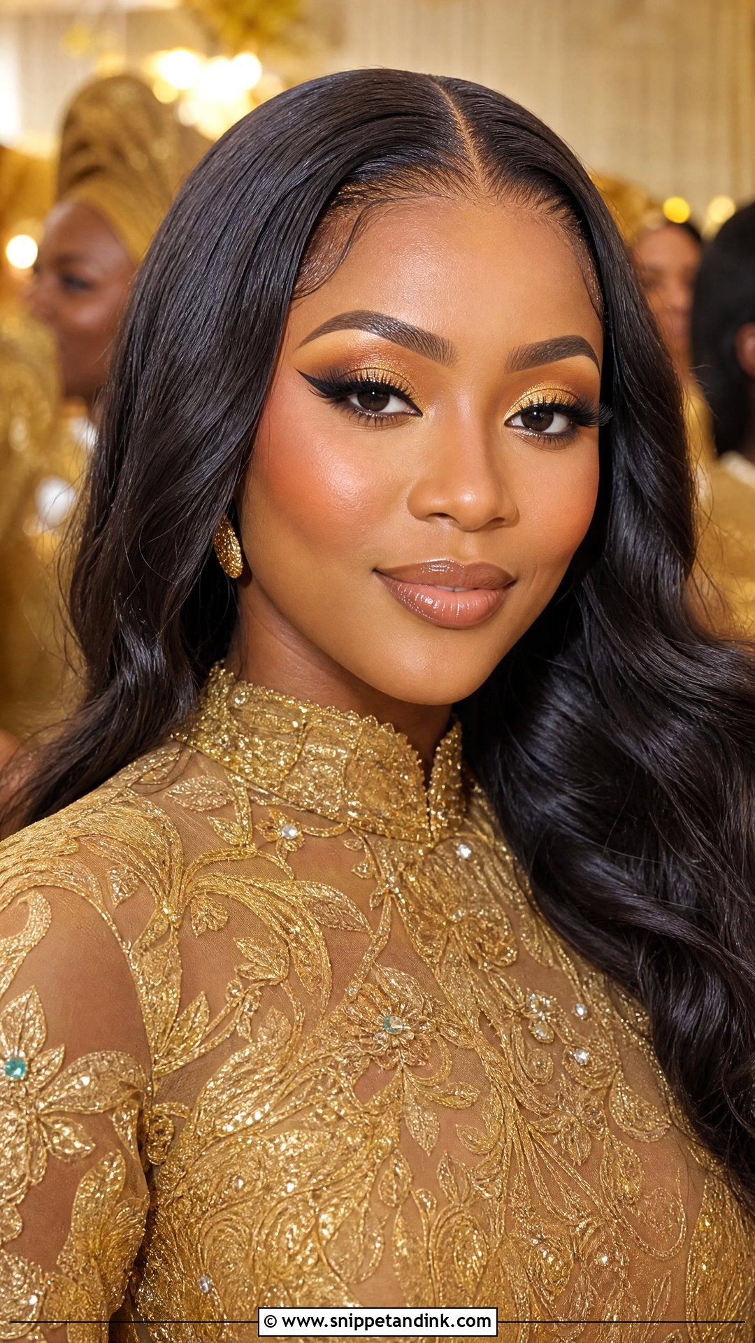Nigerian Wedding Gold Eyeshadow Makeup - Snippet and Ink - 20 Nigerian Wedding Makeup Ideas