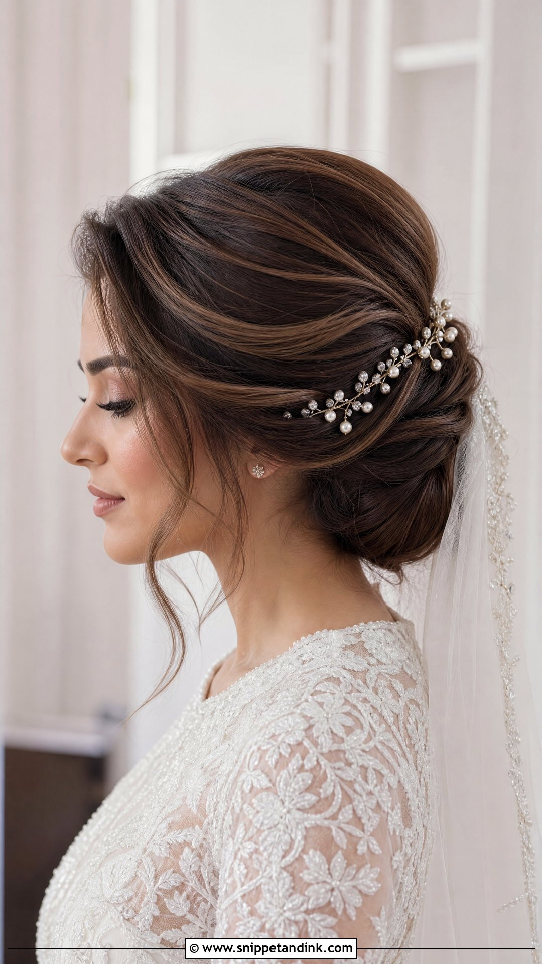 Nikah Bridal Chignon - Snippet and Ink - 20 Nikah Bridal Hair Hairstyles