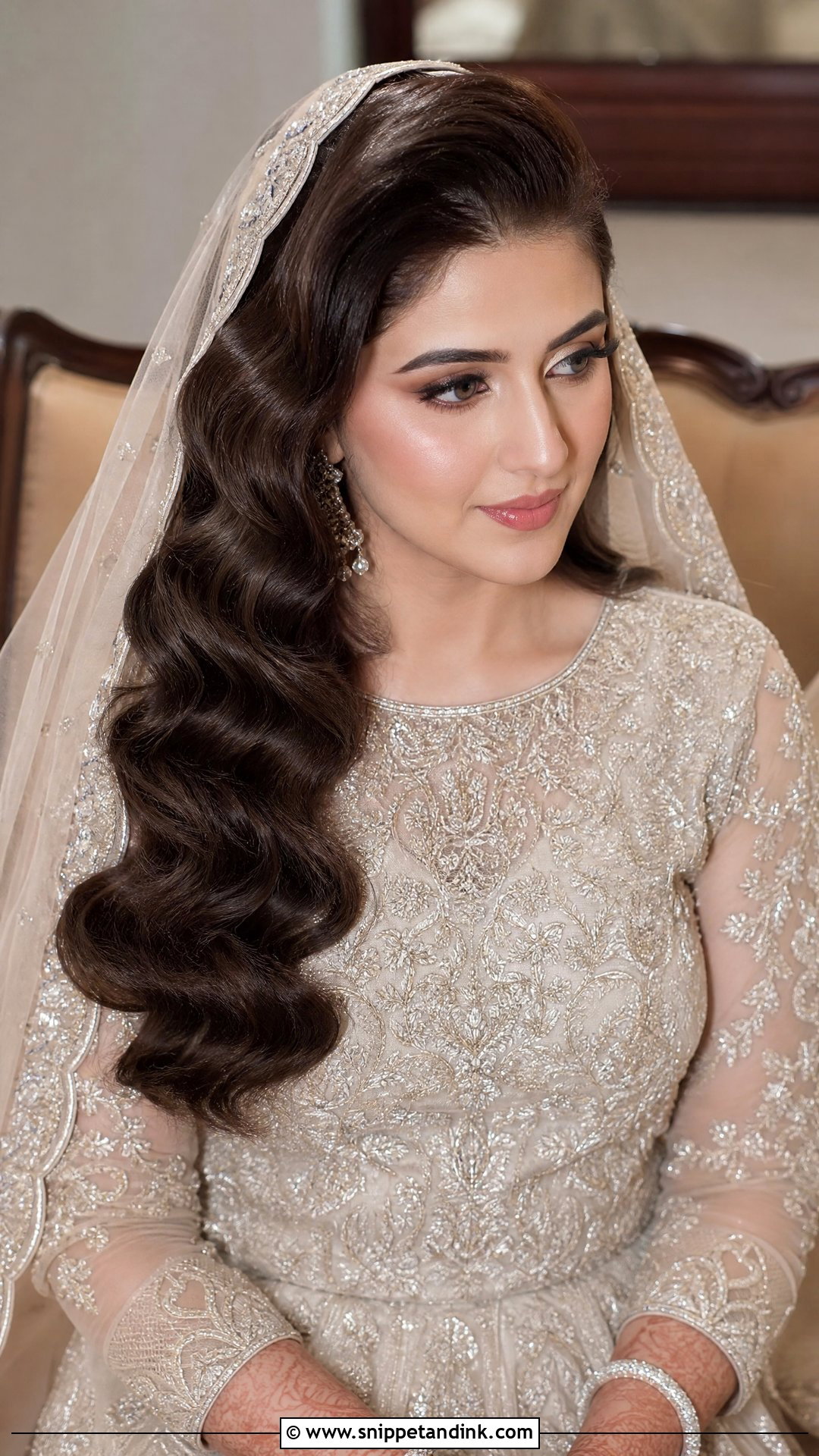 Nikah Bridal Hollywood Waves - Snippet and Ink - 20 Nikah Bridal Hair Hairstyles