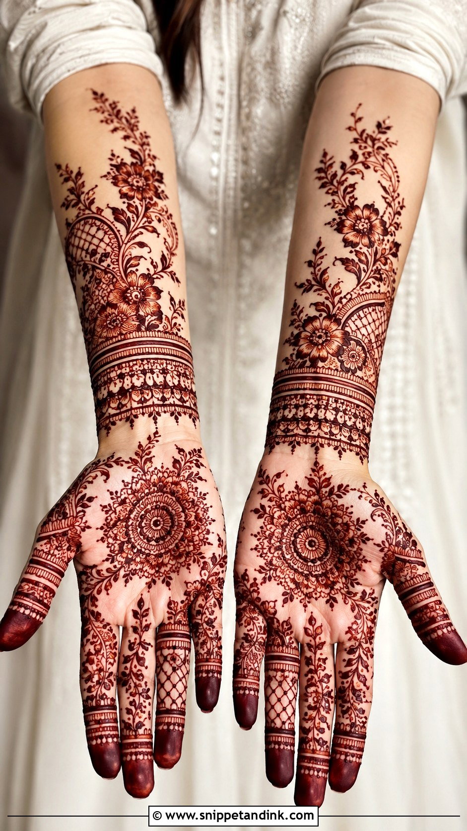 Nikah Bridal Mehndi Design - Snippet and Ink - 35 Unique Bridal Mehndi Designs