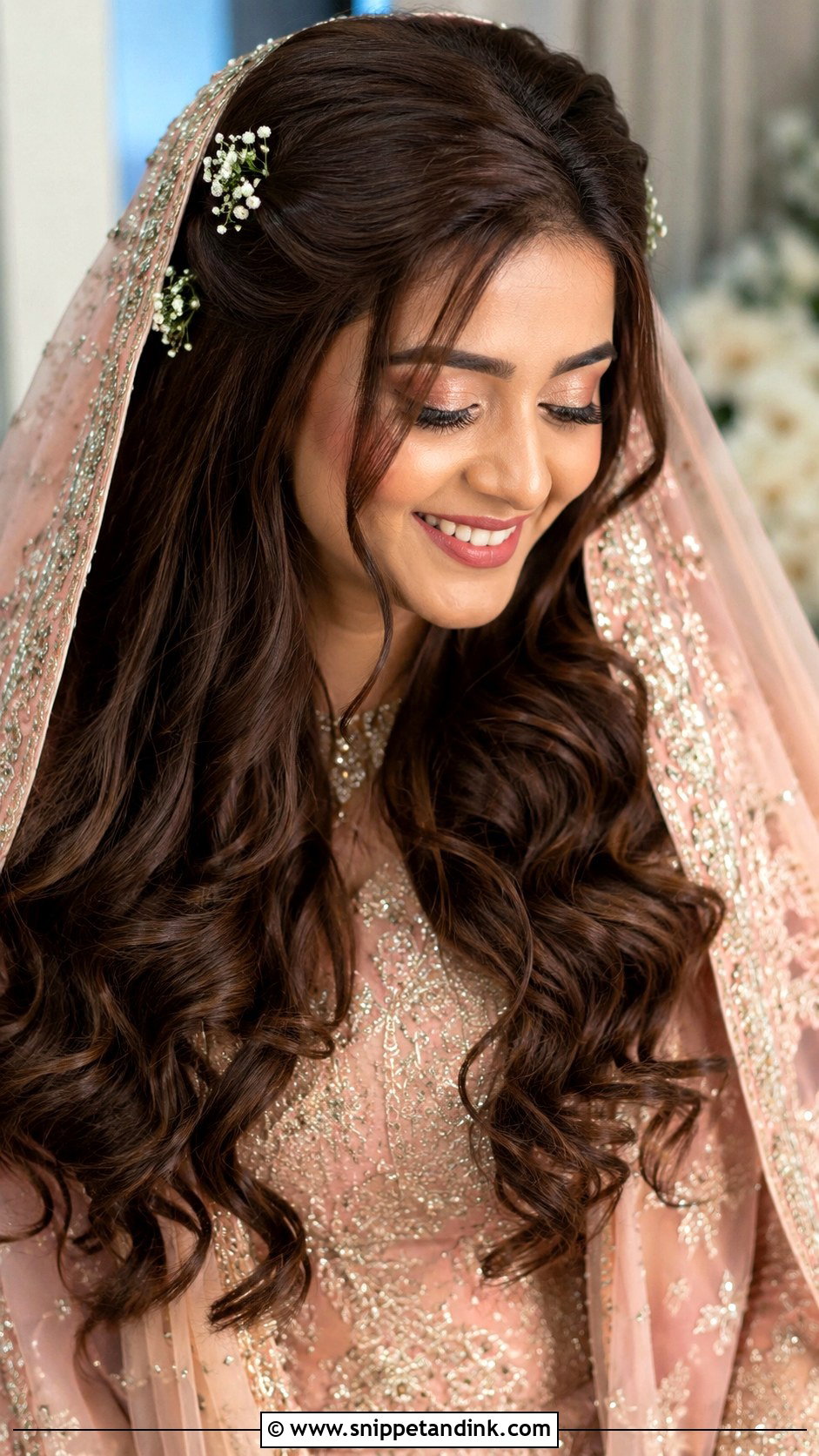 Nikkah Bridal Soft Curls - Snippet and Ink - 15 Nikkah Bridal Hairstyles