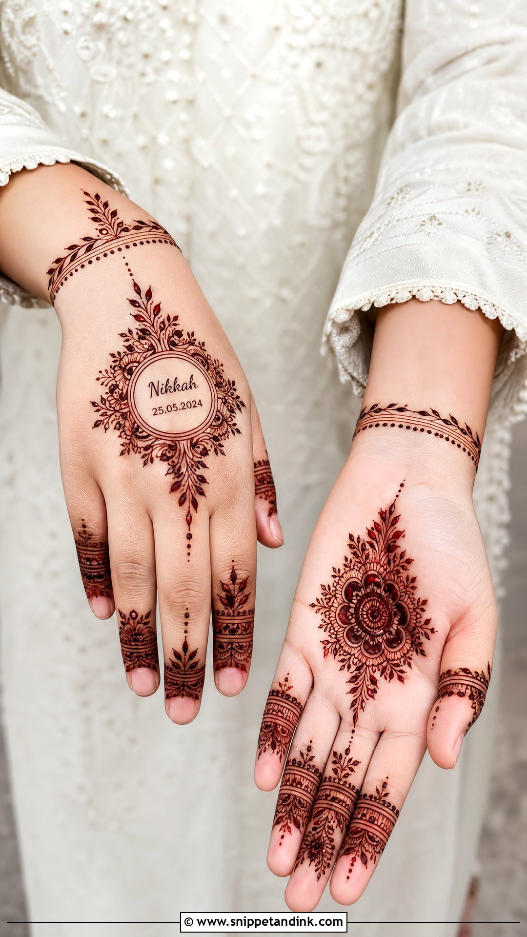 Nikkah Date Mehndi Design - Snippet and Ink - 30 Nikkah Mehndi Designs