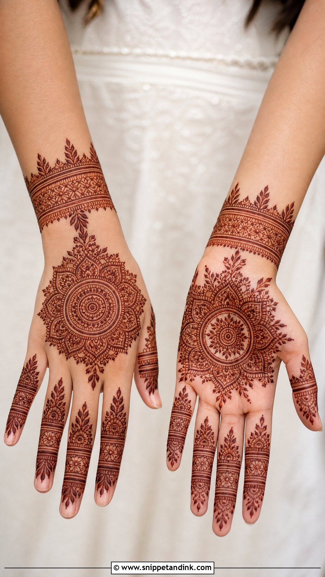 Nikkah Mehndi Design For Long Fingers - Snippet and Ink - 30 Nikkah Mehndi Designs