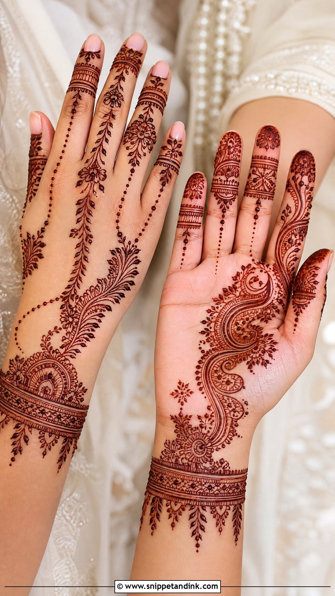 Nikkah Mehndi Design For Short Fingers - Snippet and Ink - 30 Nikkah Mehndi Designs