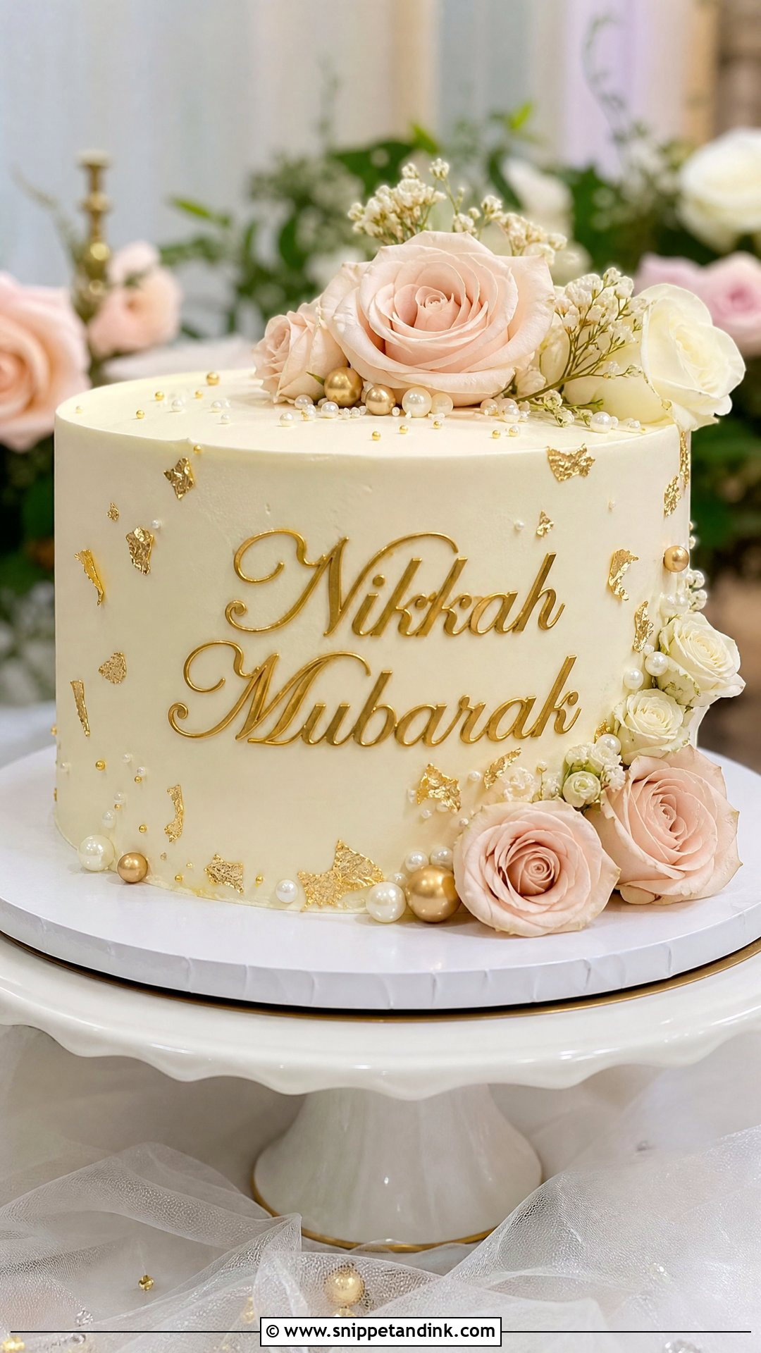 Nikkah Mubarak Cake - Snippet and Ink - 25 Nikkah Cake Ideas