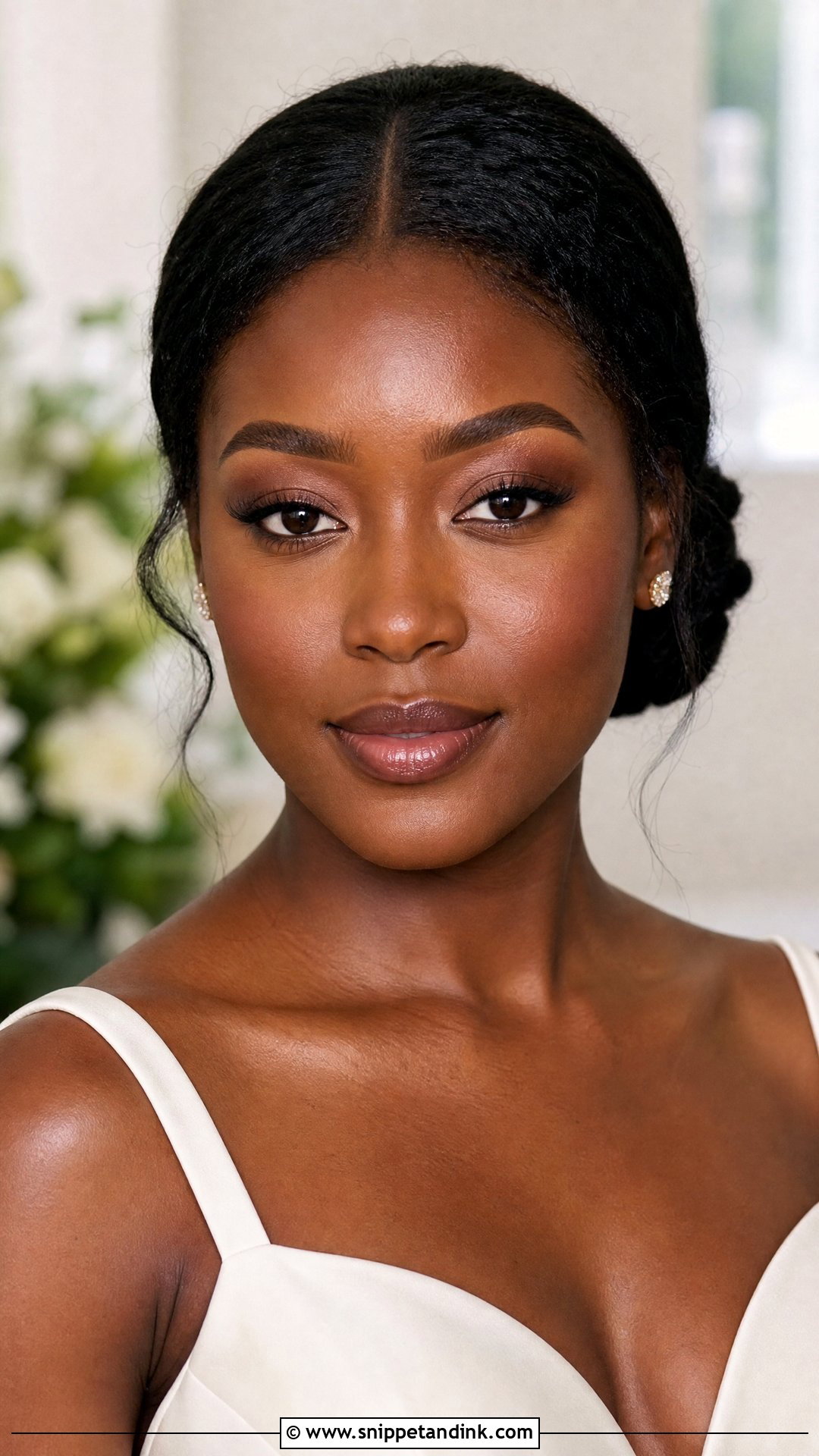 No Makeup Bridal Look For Deep Skin - Snippet and Ink - 20 No Makeup Makeup Bridal Ideas