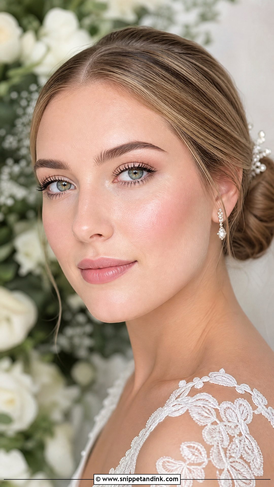 No Makeup Bridal Look With Individual Lashes - Snippet and Ink - 20 No Makeup Makeup Bridal Ideas