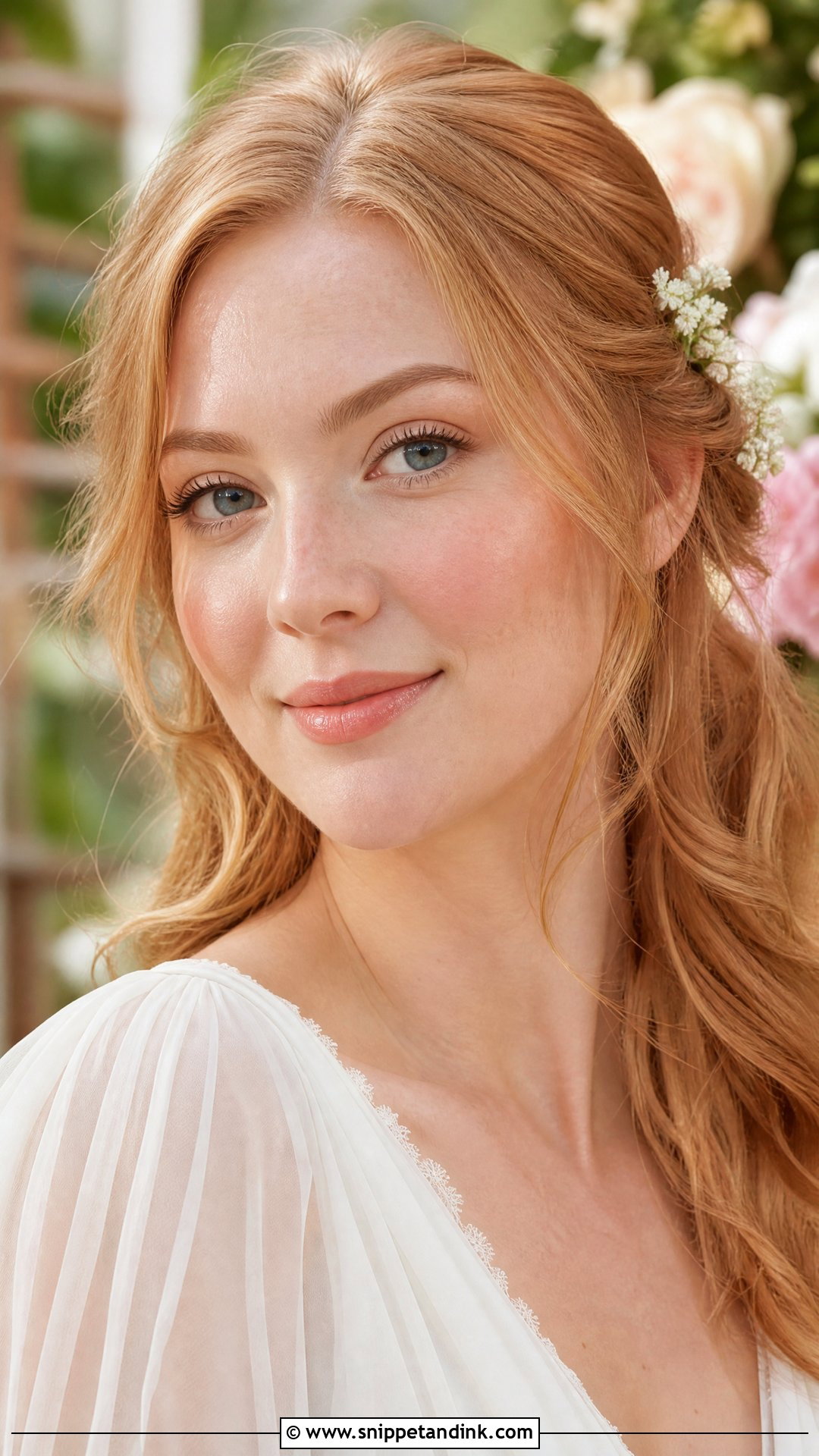 No Makeup Bridal Look With Peach Blush - Snippet and Ink - 20 No Makeup Makeup Bridal Ideas