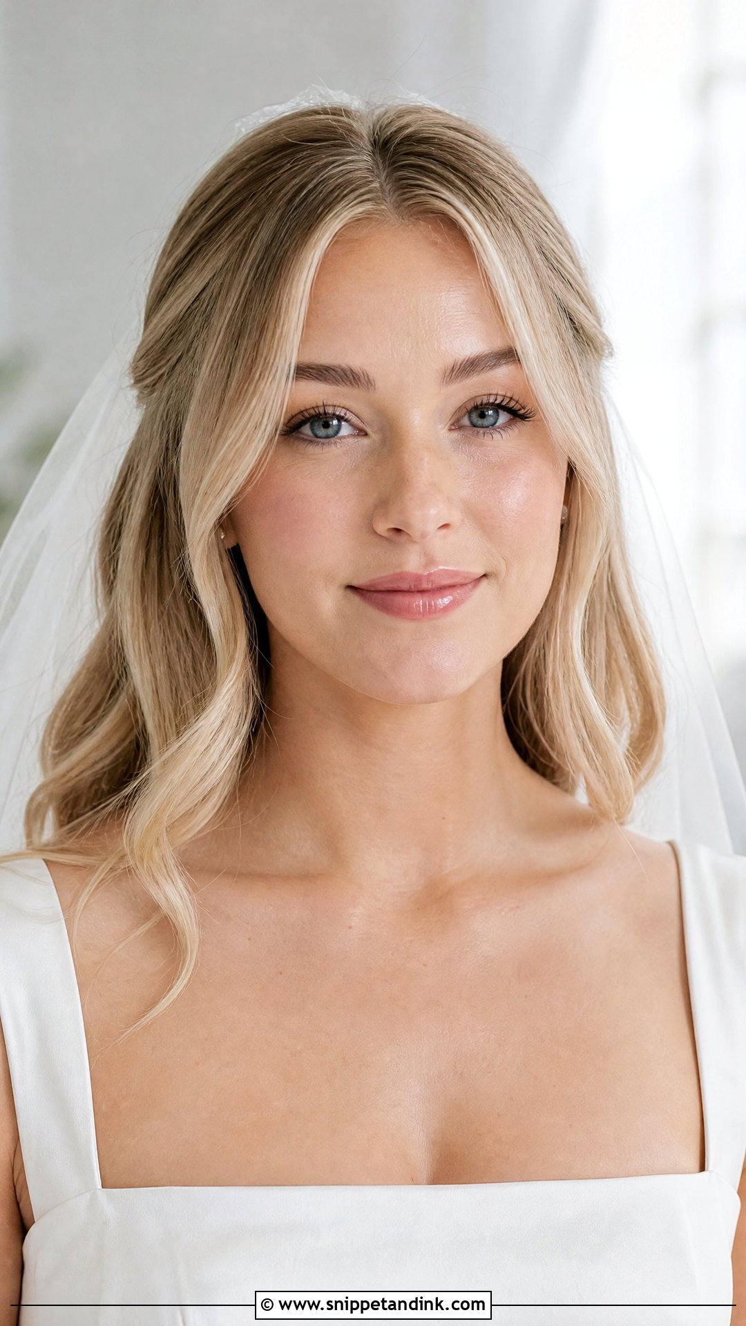 No Makeup Wedding Makeup With Glossy Lips - Snippet and Ink - 20 No Makeup Makeup Wedding Ideas