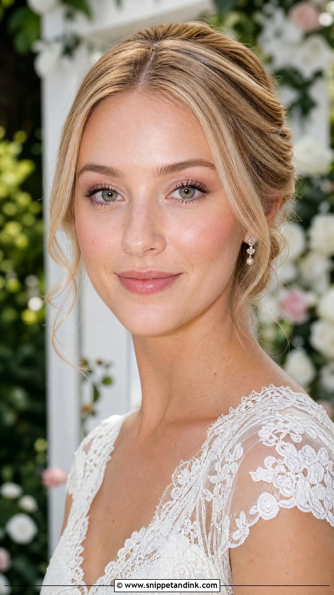 No Makeup Wedding Makeup With Rosy Lips - Snippet and Ink - 20 No Makeup Makeup Wedding Ideas