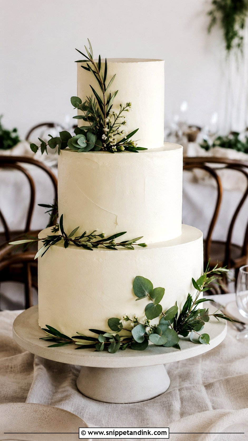 Nordic Greenery Wedding Cake - Snippet and Ink - 20 Nordic Wedding Cake Ideas