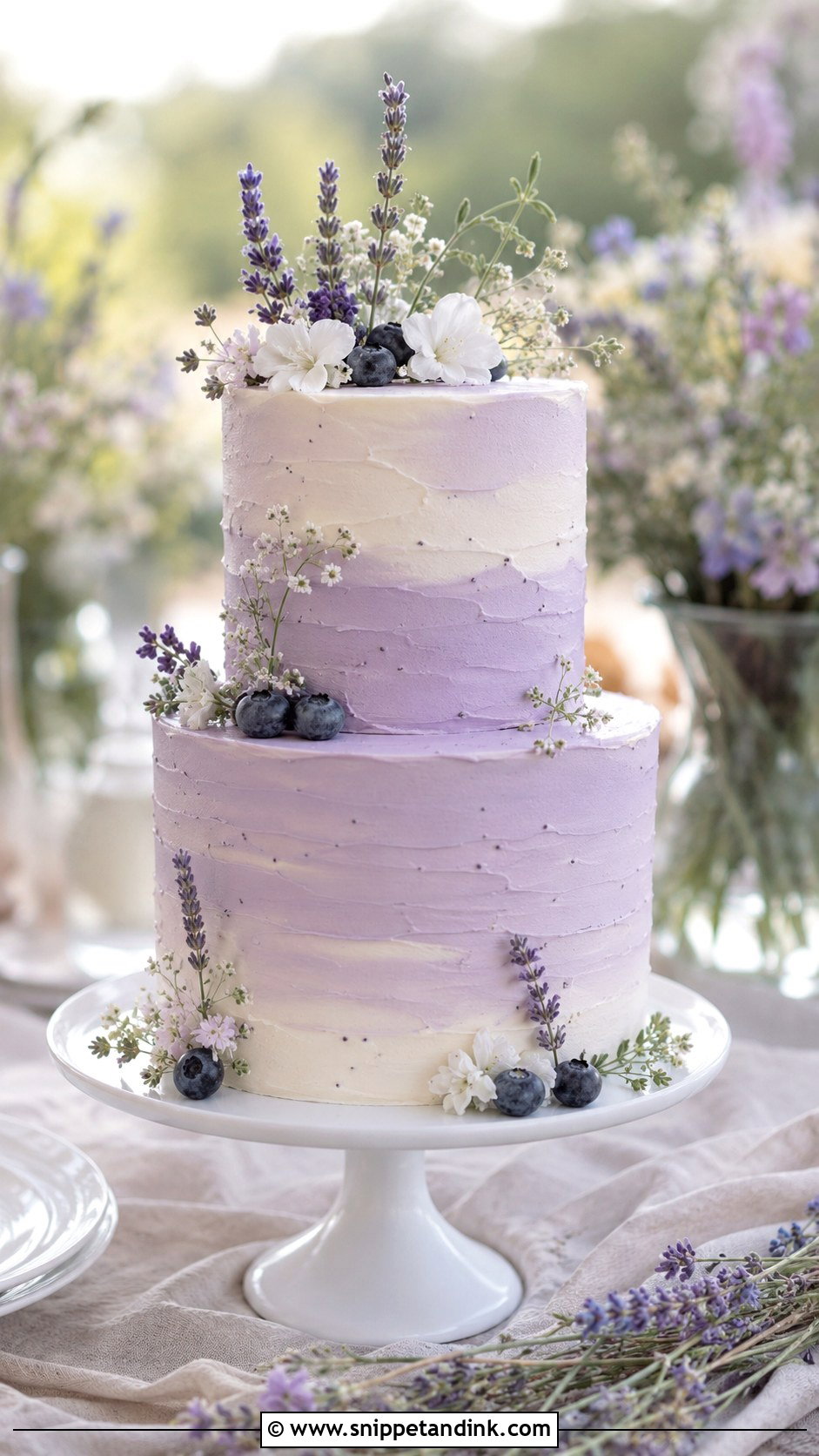Nordic Lavender Wedding Cake - Snippet and Ink - 20 Nordic Wedding Cake Ideas