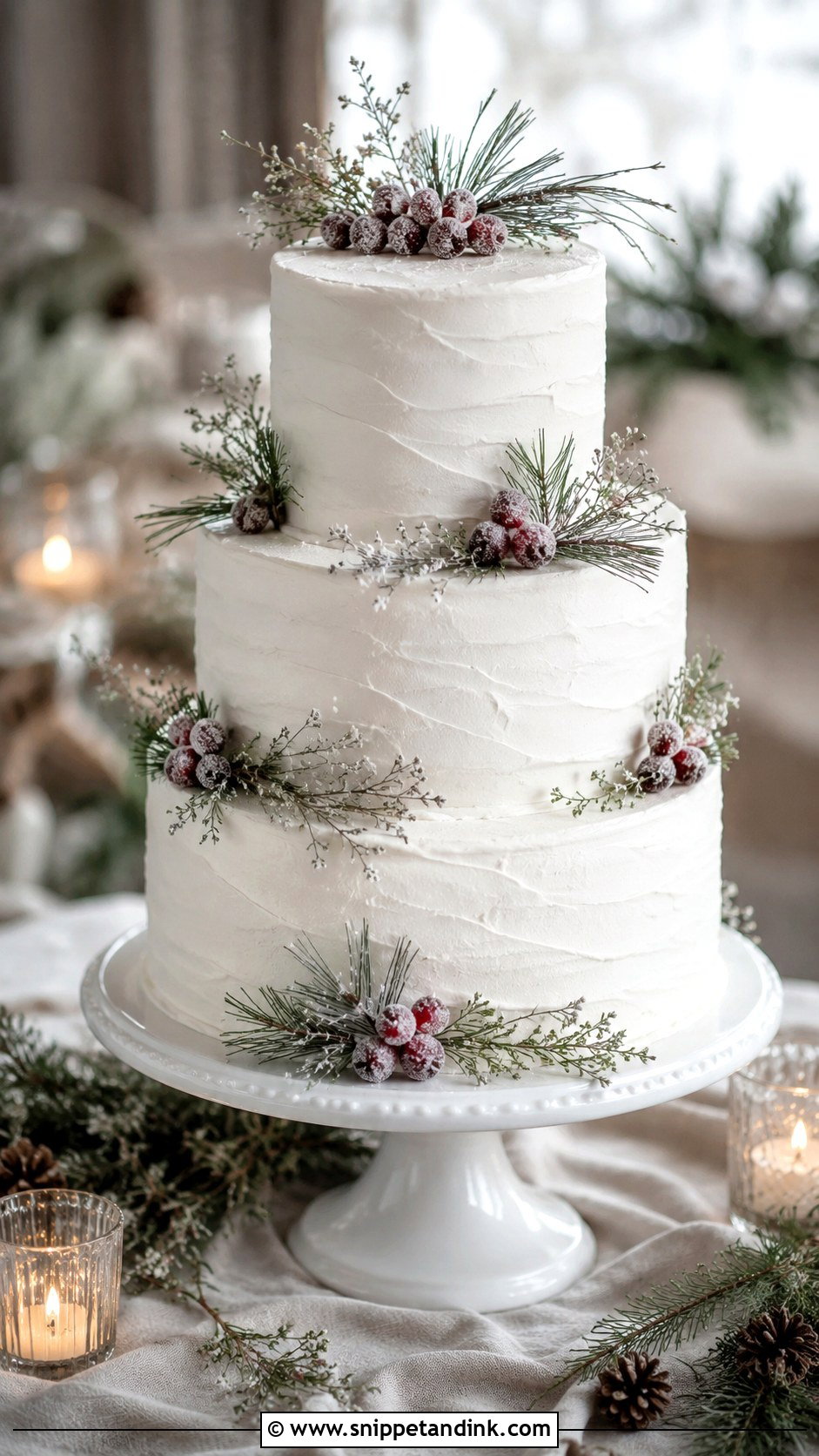 Nordic Winter Wedding Cake - Snippet and Ink - 20 Nordic Wedding Cake Ideas