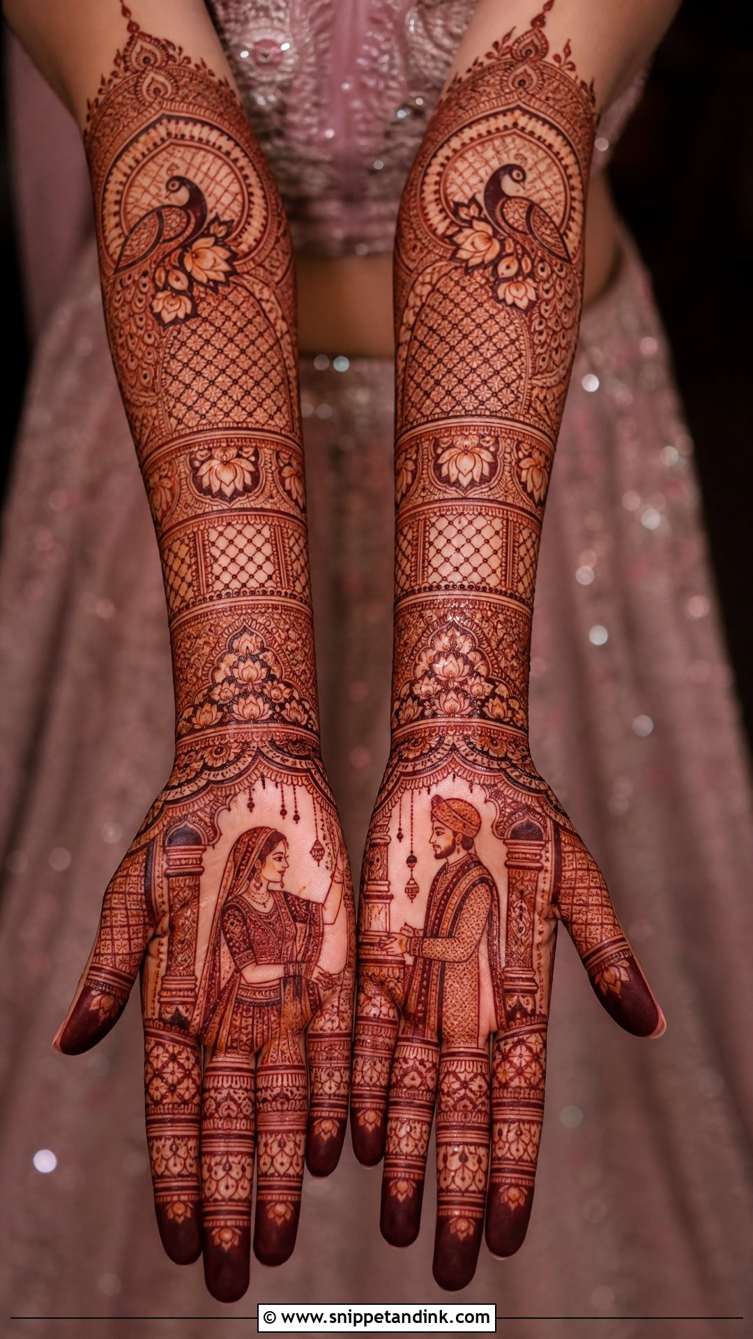 North Indian Hindu Bridal Mehndi Design - Snippet and Ink - 25 Hindu Bridal Mehndi Designs