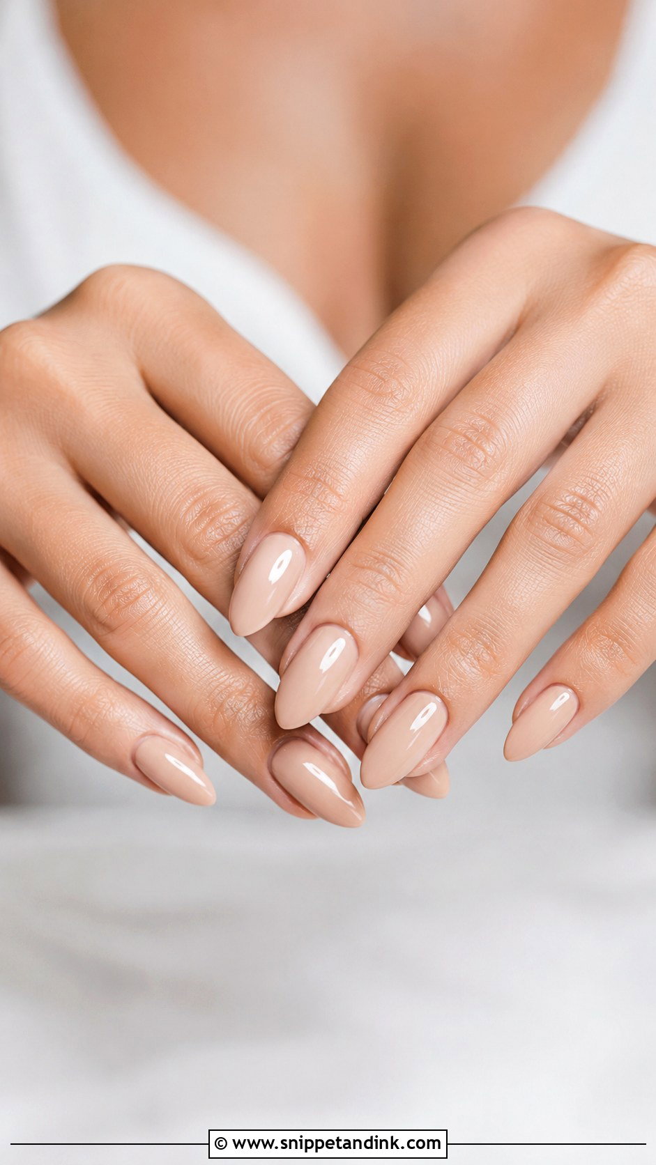 Nude Almond Bridal Nails - Snippet and Ink - 20 Elegant Bridal Wedding Nails for Bride