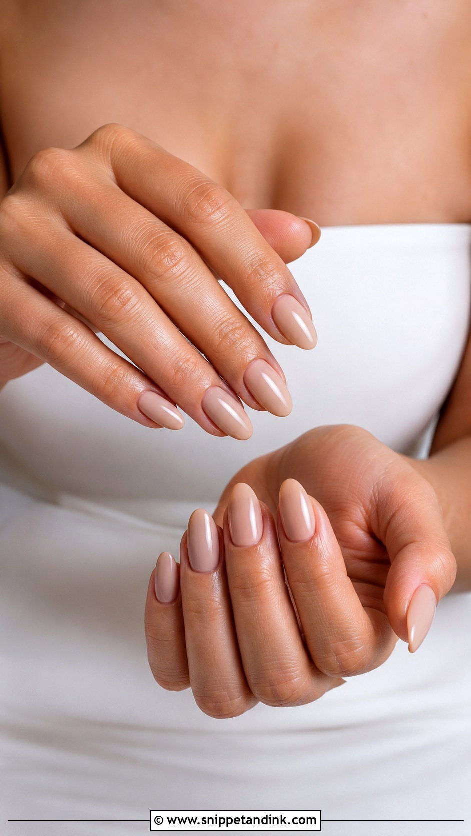 Nude Almond Bridal Nails - Snippet and Ink - 30 Elegant Bridal Nails Wedding