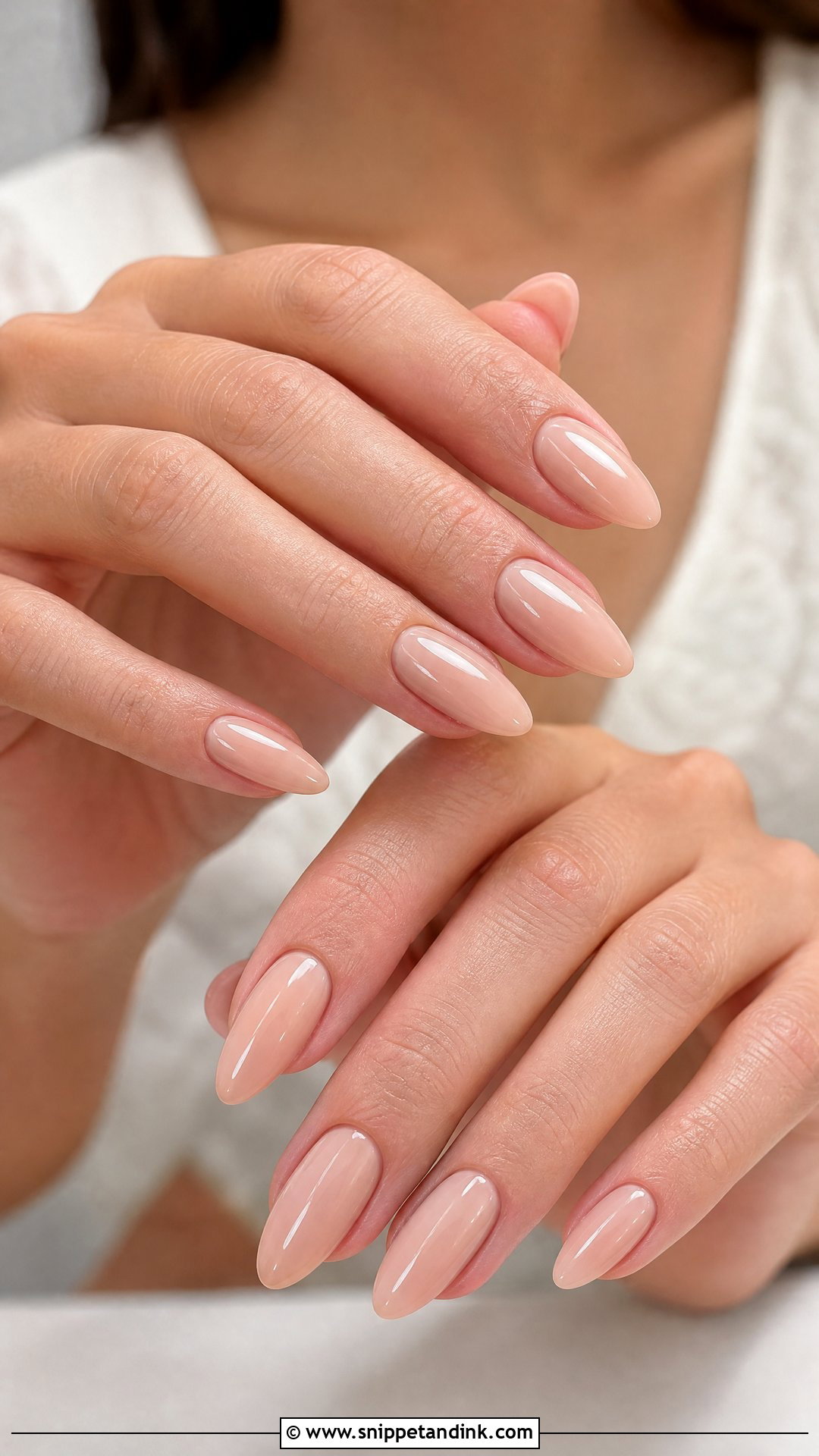Nude Almond Bridal Nails - Snippet and Ink - 25 Bridal Nails 2025