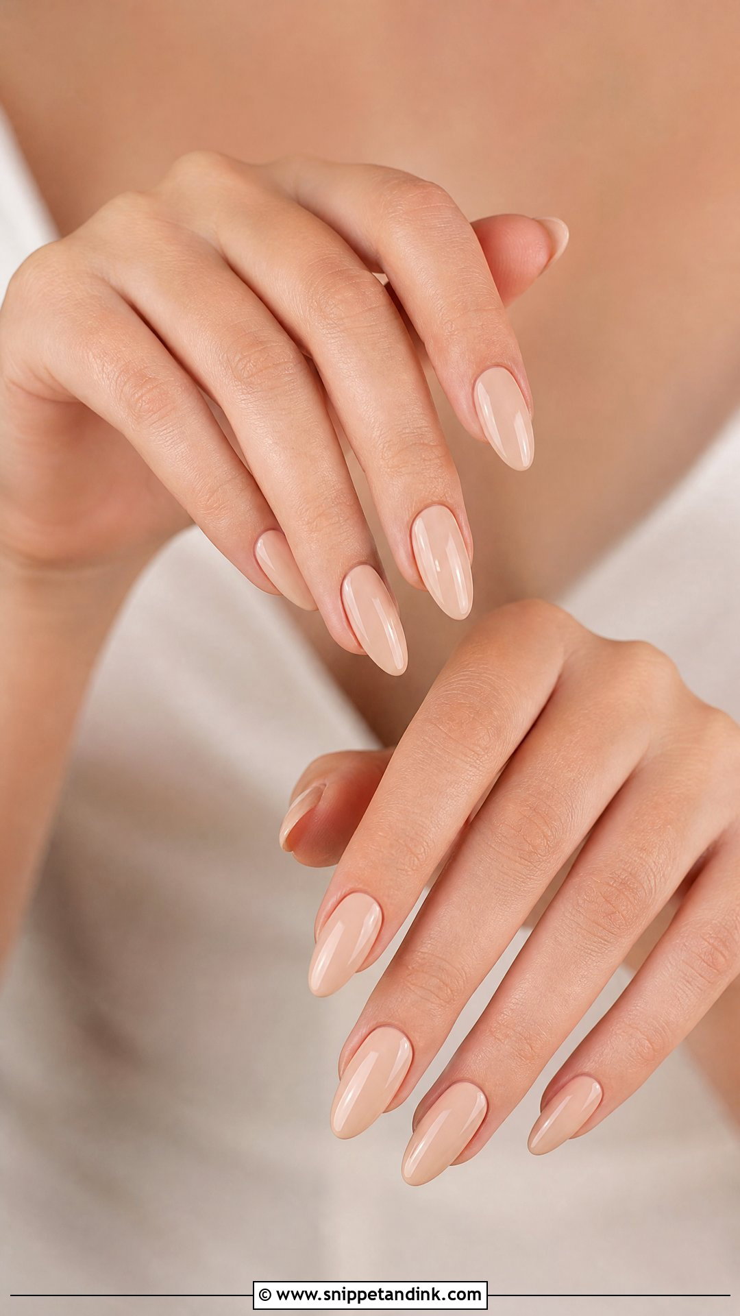 Nude Almond Bridal Nails - Snippet and Ink - 25 Bridal Wedding Day Nails for Bride