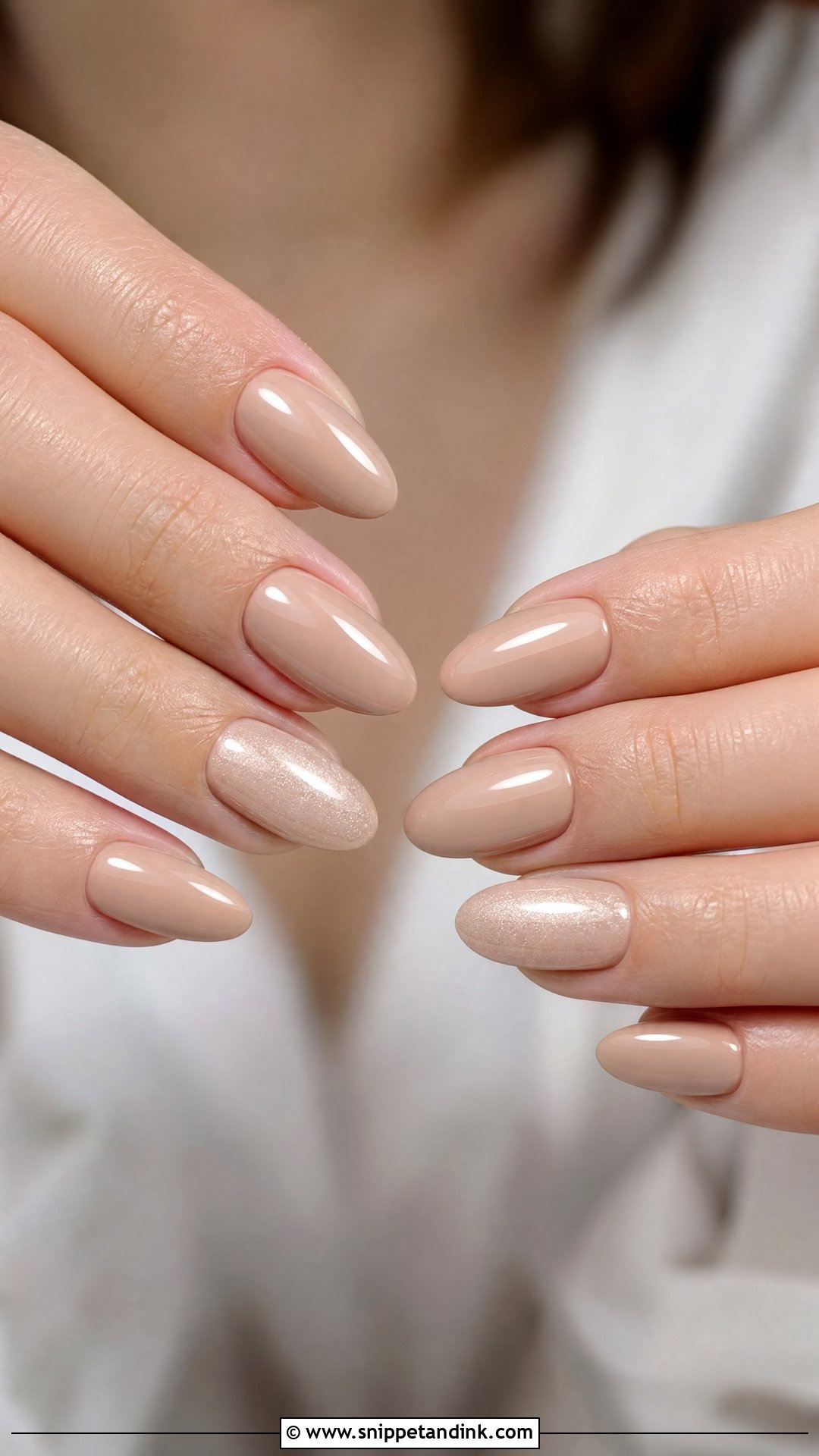 Nude Almond Bridal Nails - Snippet and Ink - 25 Unique Bridal Nails