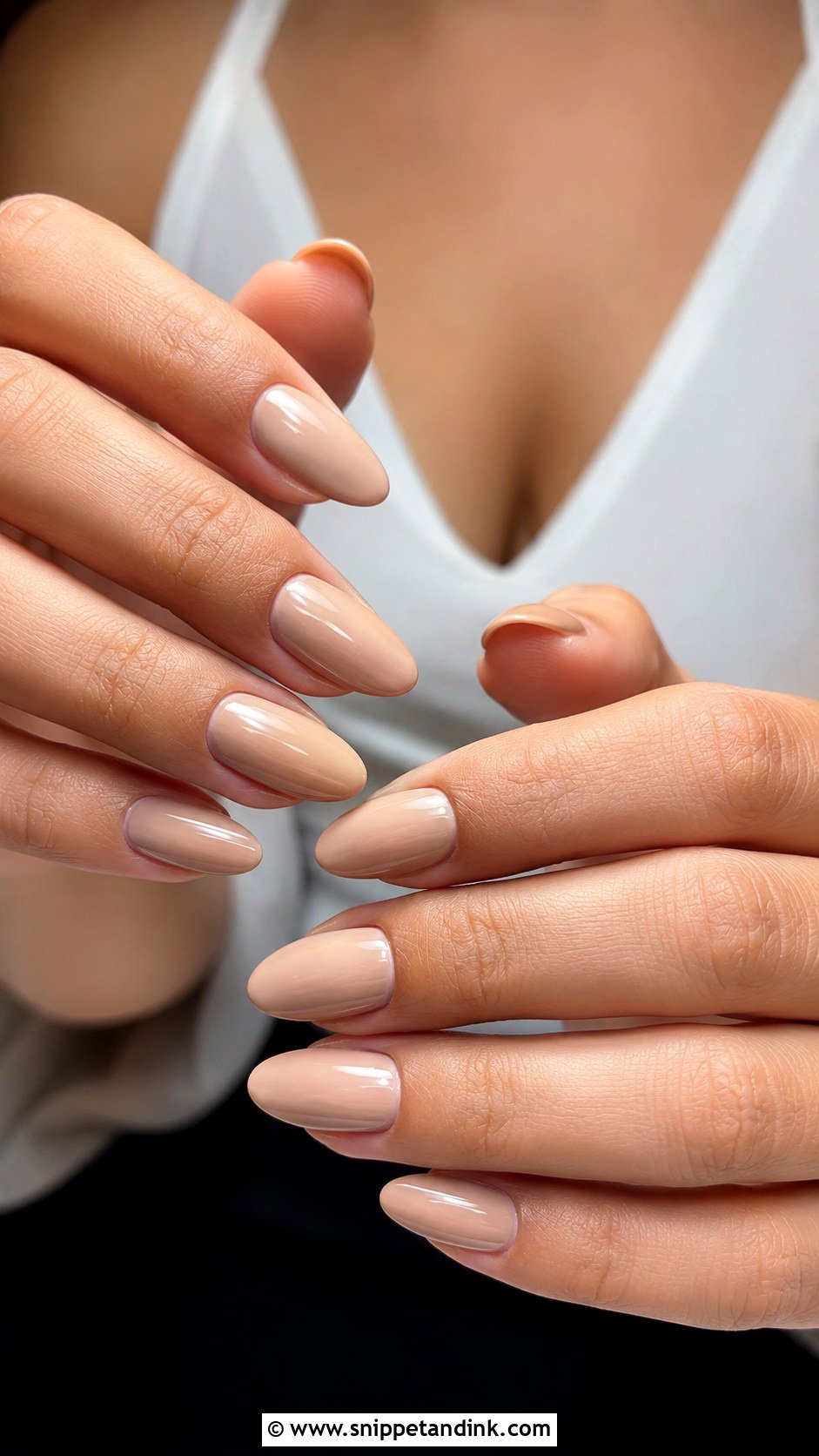 Nude Almond Bridal Nails - Snippet and Ink - 20 Elegant Bridal Nail Designs Brides