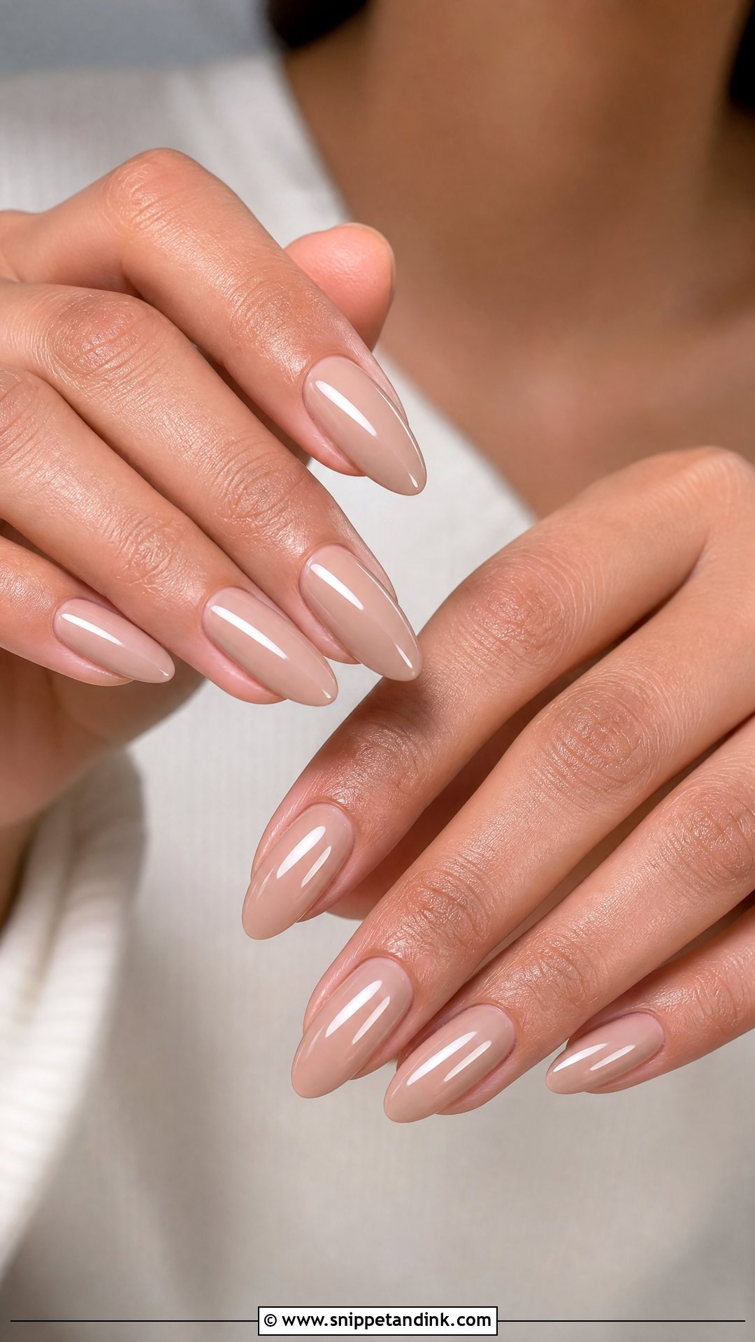 Nude Almond Bride Nails - Snippet and Ink - 35 Bride Nails Wedding