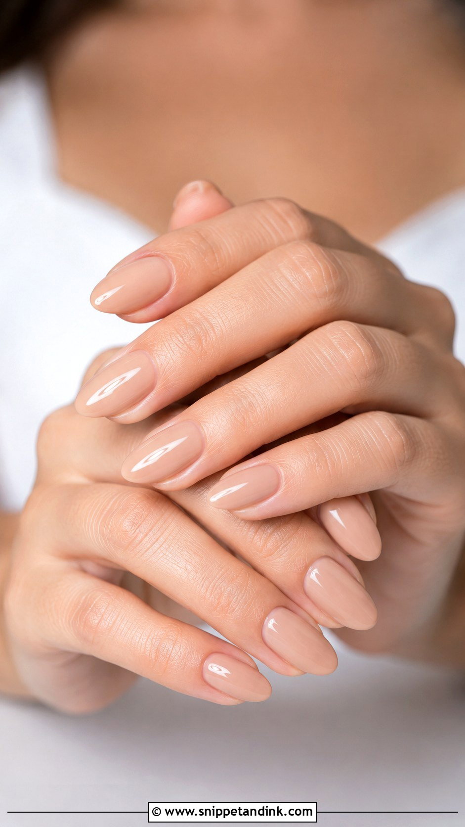 Nude Almond Engagement Bride Nails - Snippet and Ink - 20 Nails for Engagement Bride