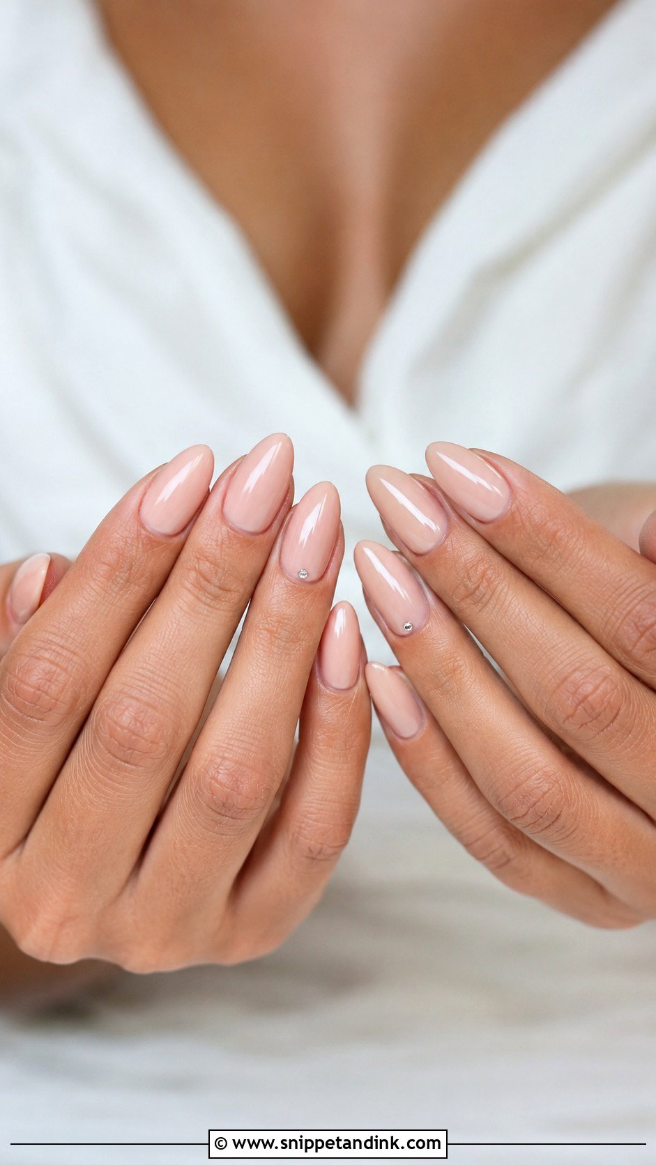 Nude Almond Maid Of Honor Nails - Snippet and Ink - 20 Maid of Honor Nails Ideas Wedding Day