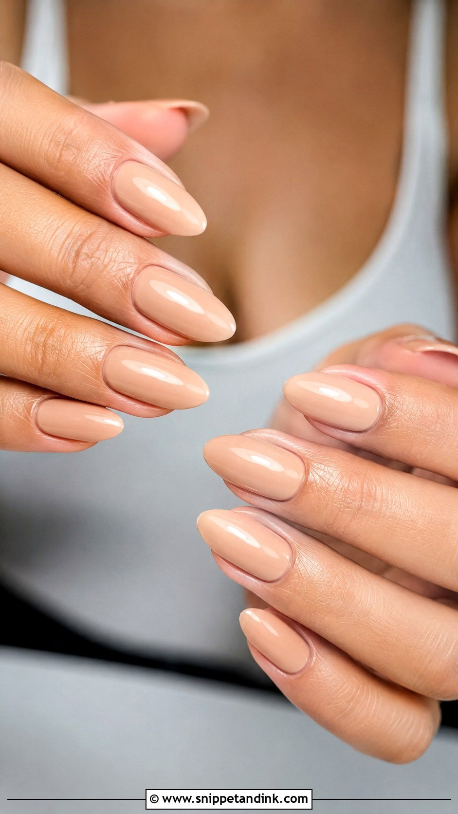 Nude Almond Pre Wedding Nails - Snippet and Ink - 20 Nails for Pre Wedding Shoot
