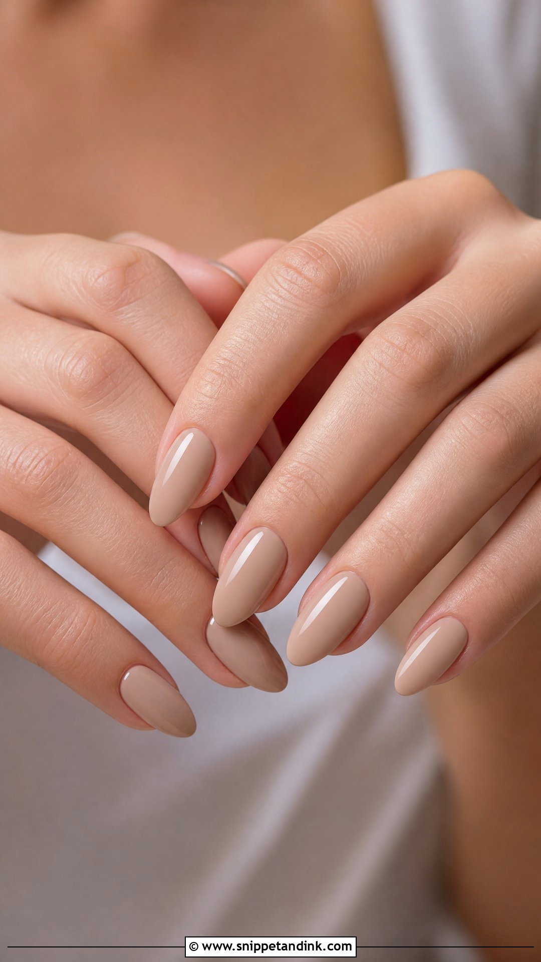 Nude Almond Wedding Guest Nails - Snippet and Ink - 25 Wedding Guest Nail Ideas