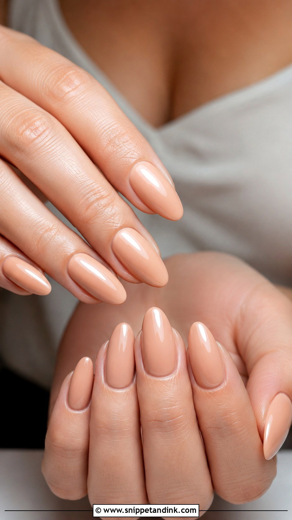 Nude Almond Wedding Guest Nails - Snippet and Ink - 20 Classy Elegant Nails for Wedding Guest