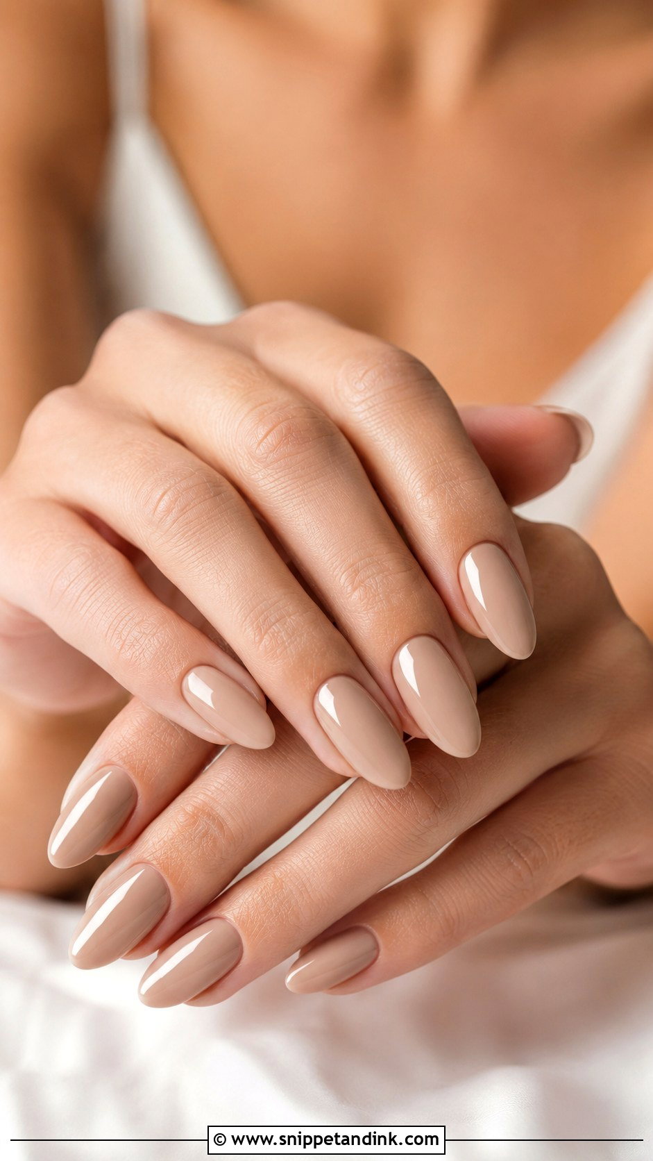 Nude Almond Wedding Manicure - Snippet and Ink - 20 Wedding Manicure for Bride Ideas