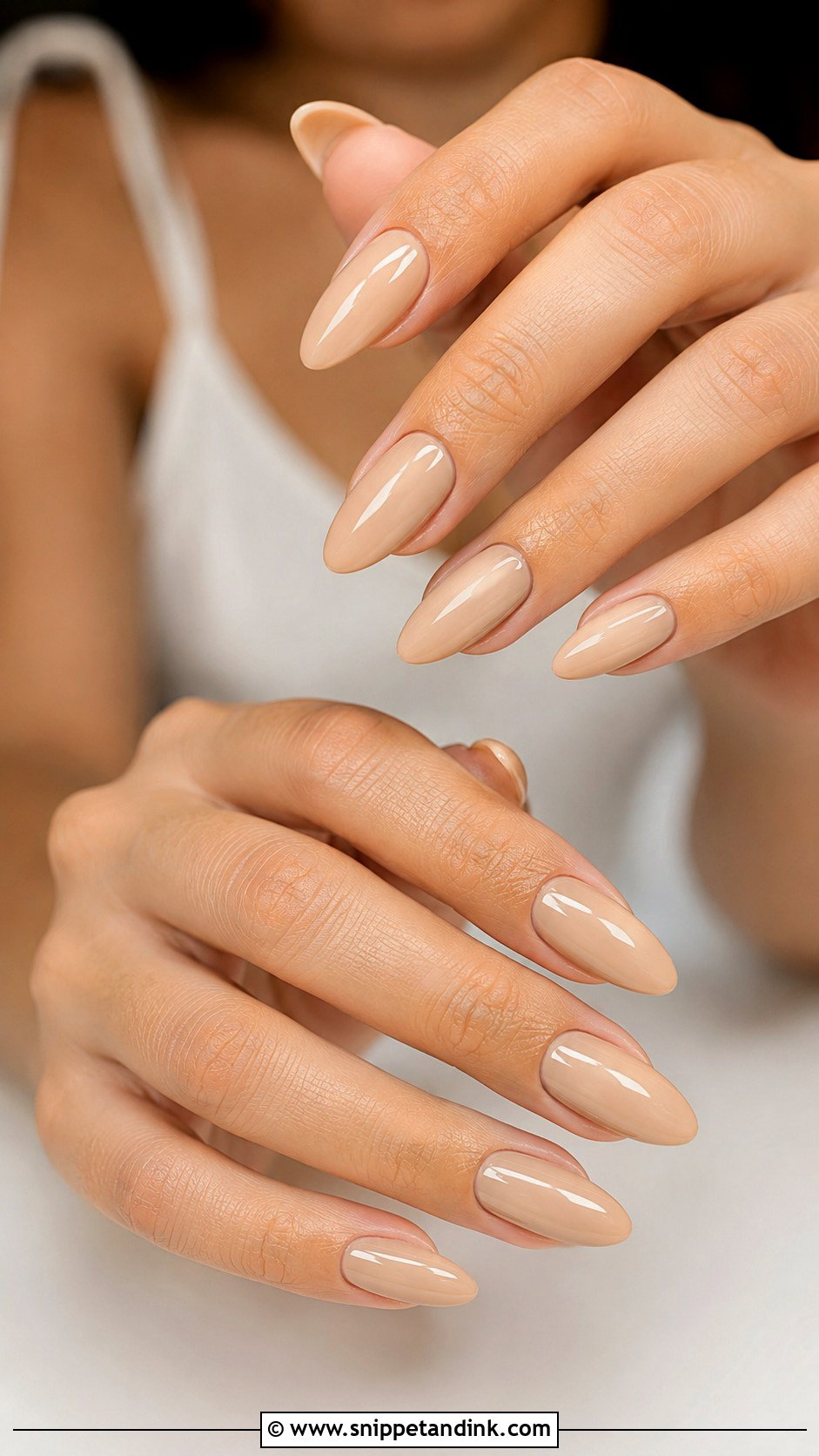 Nude Almond Wedding Nail Extensions - Snippet and Ink - 20 Nail Extensions for Wedding Ideas