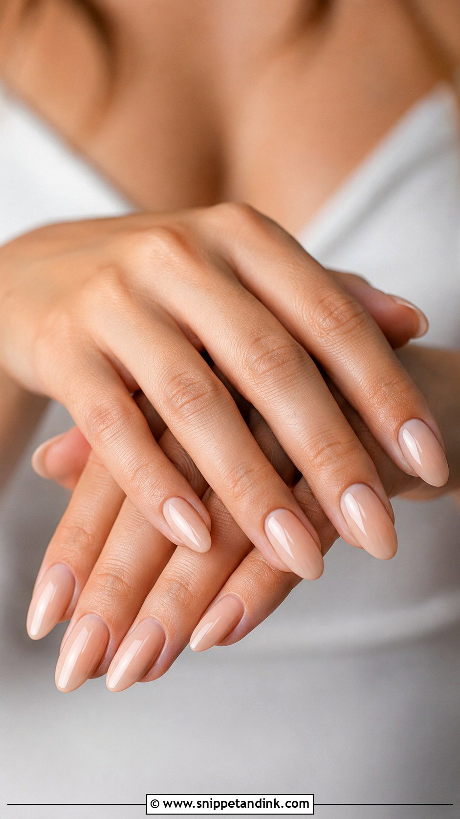 Nude Almond Wedding Nails - Snippet and Ink - 20 Almond Shape Wedding Nails