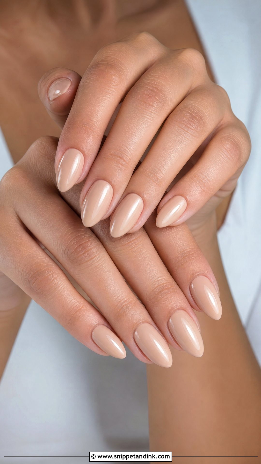 Nude Almond Wedding Nails - Snippet and Ink - 25 Almond Wedding Nails