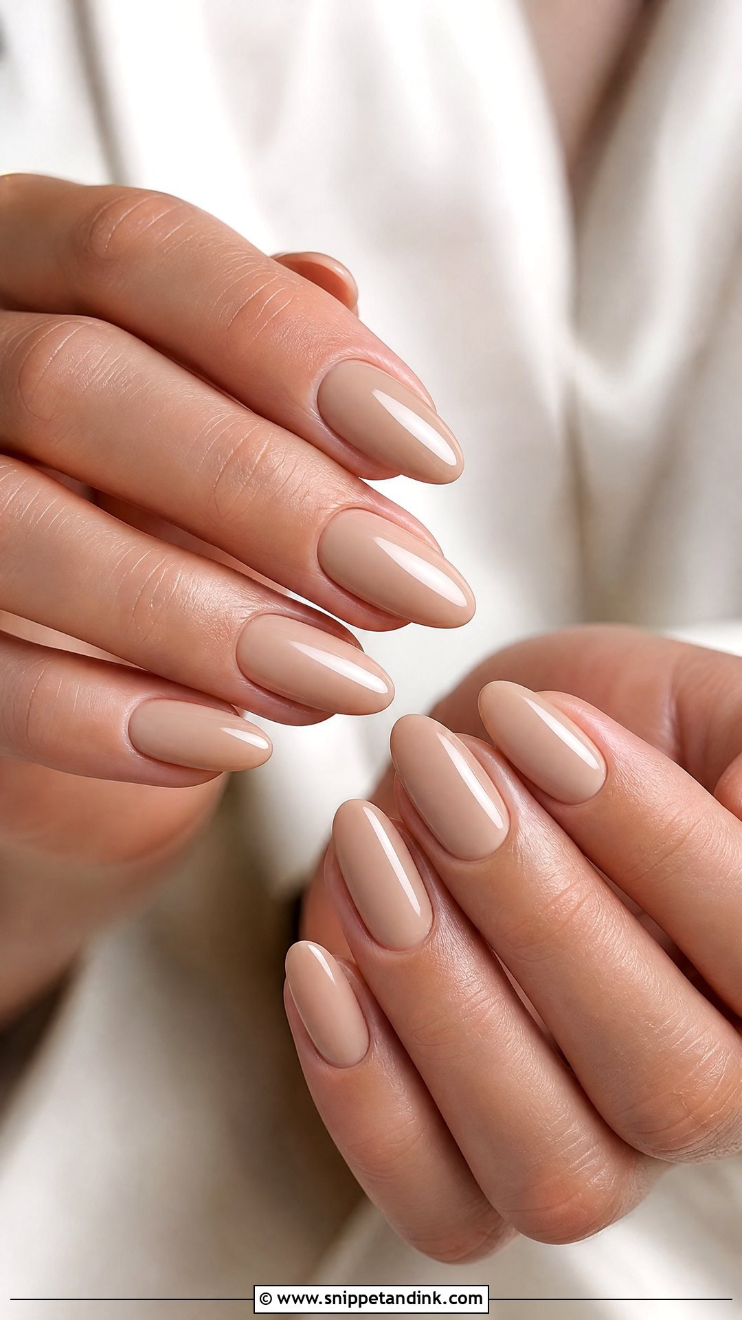 Nude Almond Wedding Nails - Snippet and Ink - 25 Elegant Wedding Nails Design
