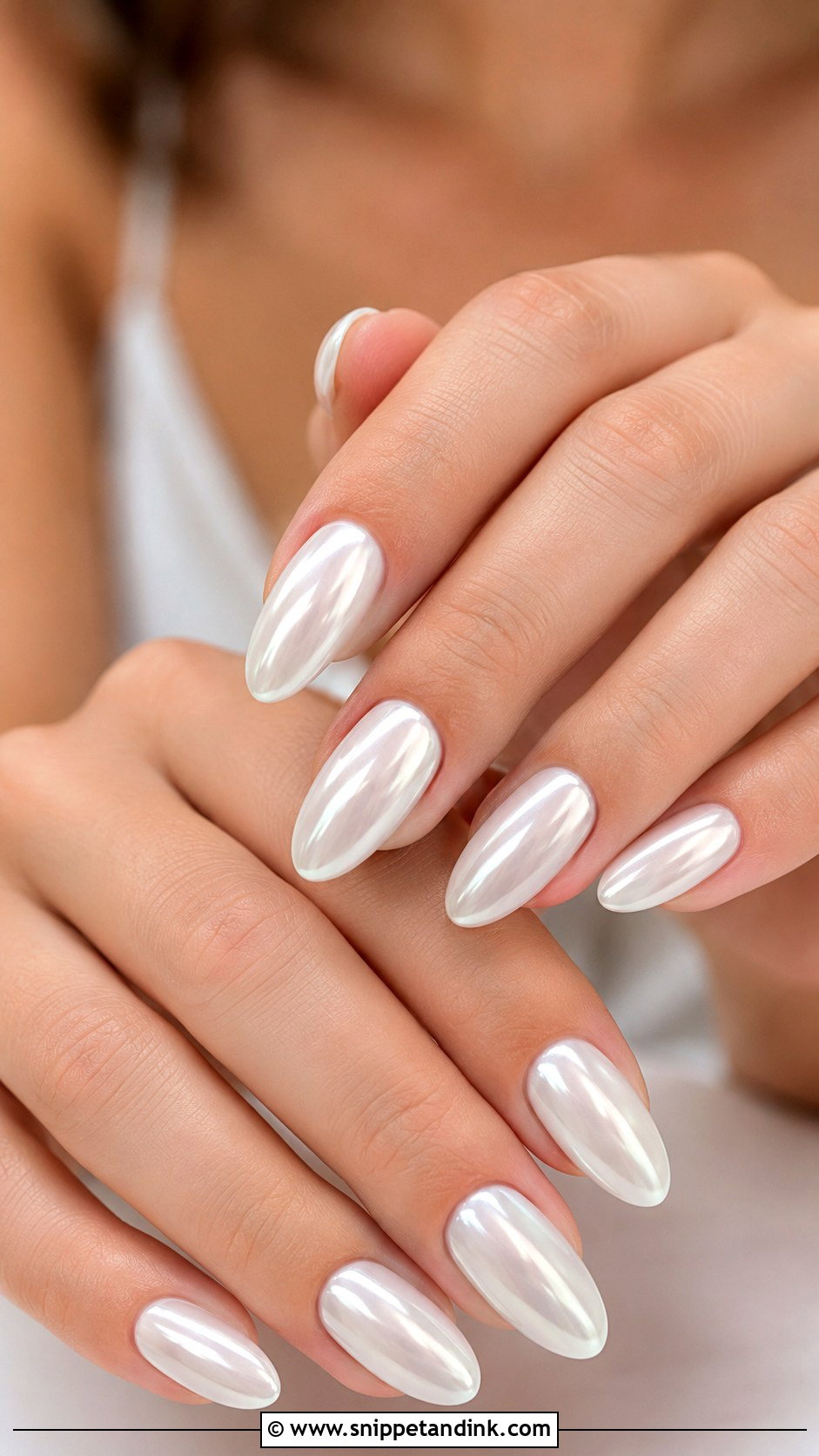 Nude Almond Wedding Nails - Snippet and Ink - 20 Almond Shape Wedding Nails Bride